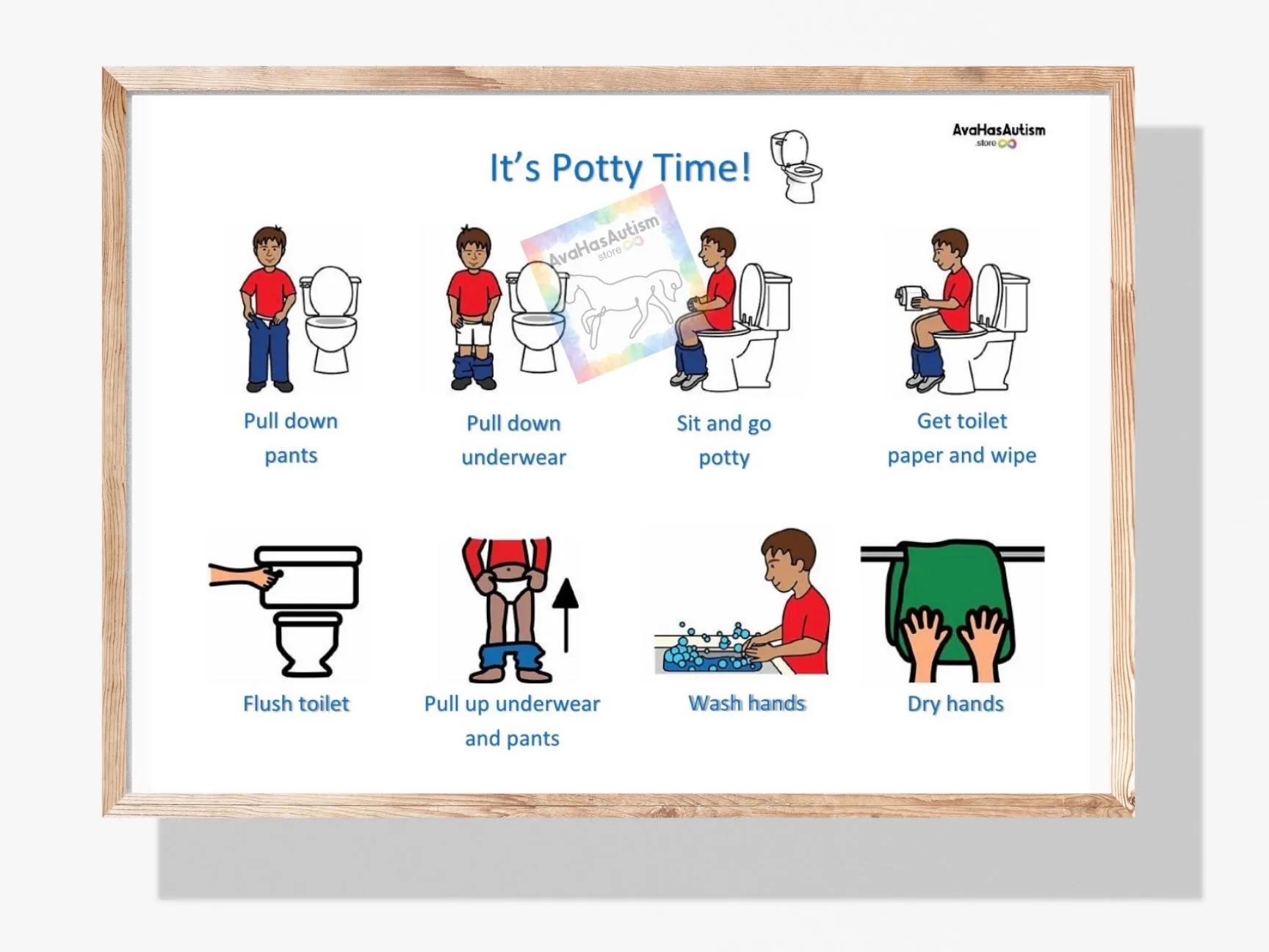 BOY It s Potty Time Chart Visual Aid Digital Download Etsy