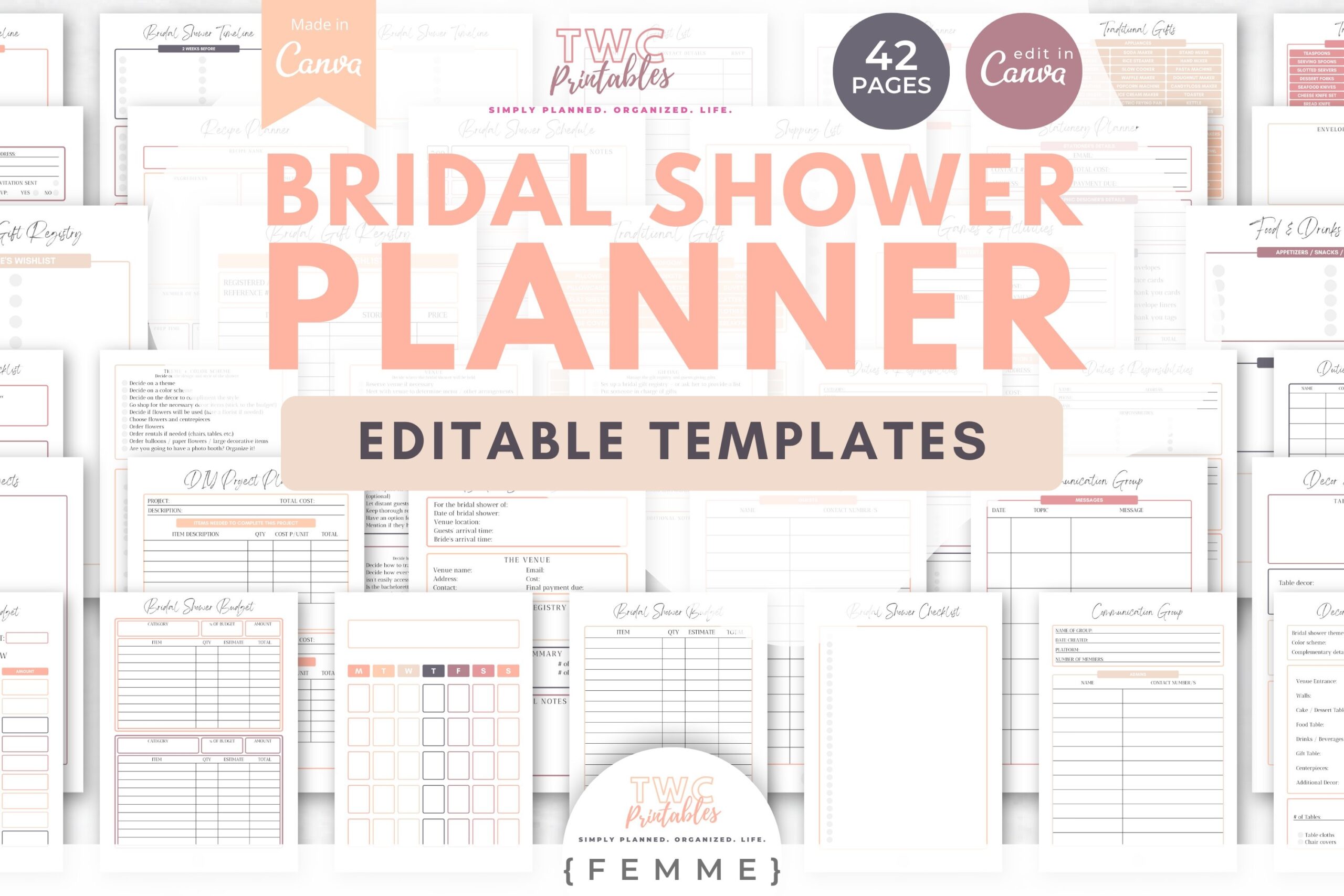 Free Printable Shower Schedule Template