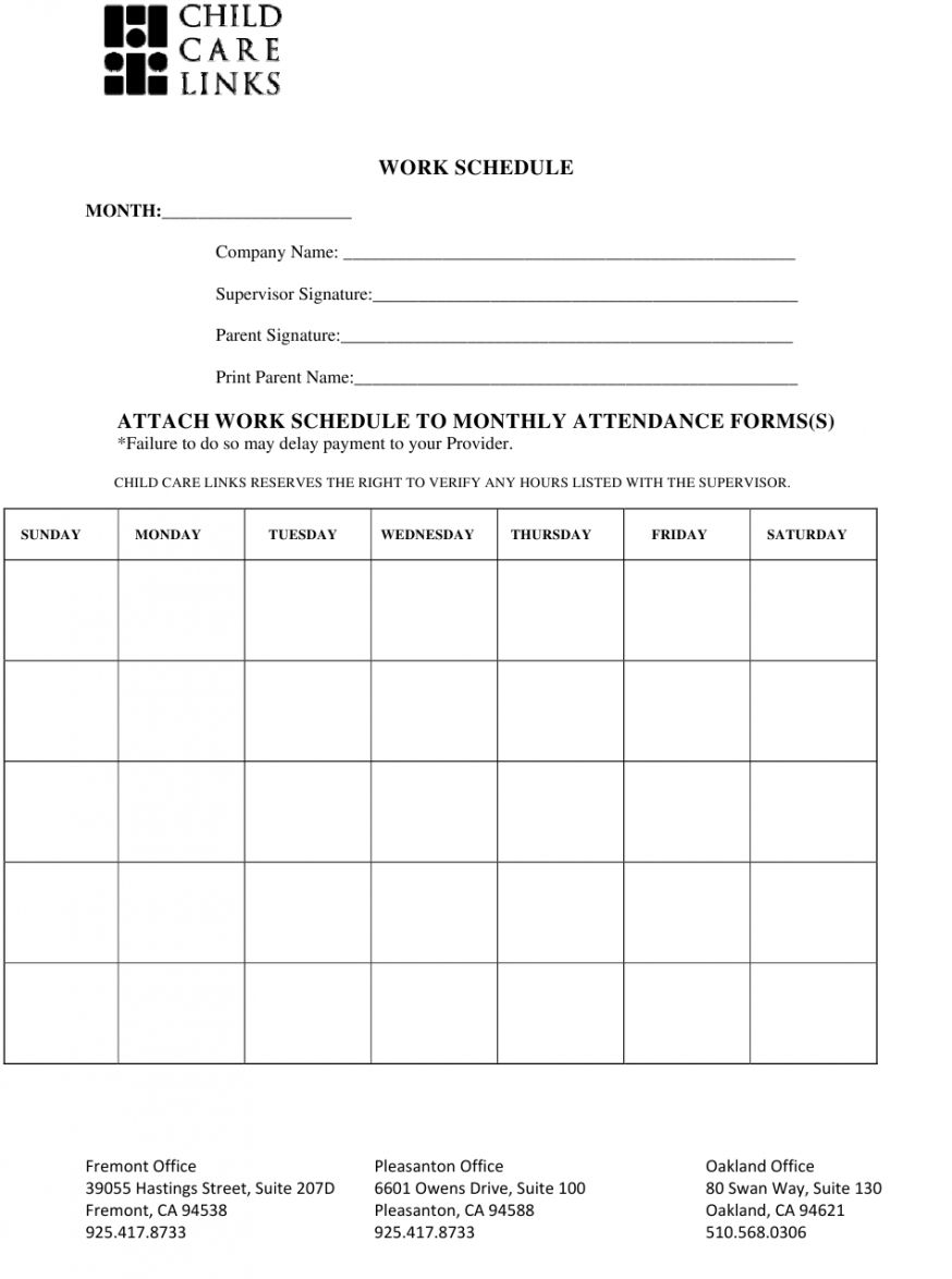 Browse Our Example Of Child Care Staff Schedule Template For Free Schedule Template Schedule Templates Job Information