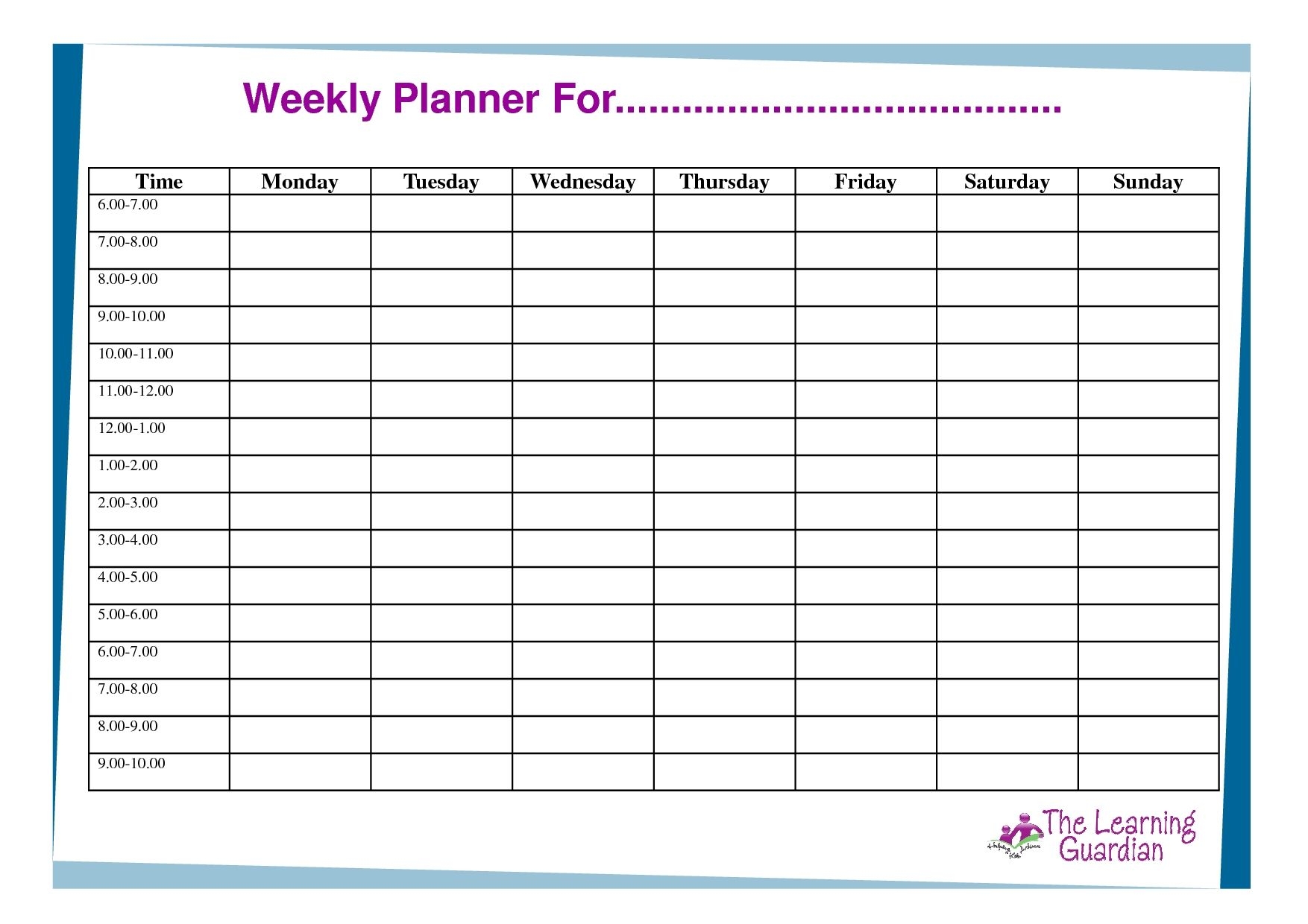 Calendar Template Printable