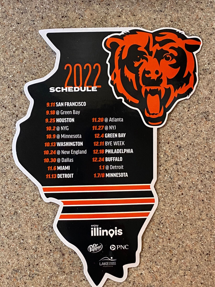 Chicago Bears 2022 Box Calendar 22998051433 Printable Chicago Bears Schedule 2023 2024 Dates Times TV Channels Chicago Bears 2022 Box Calendar 22998051433 Free