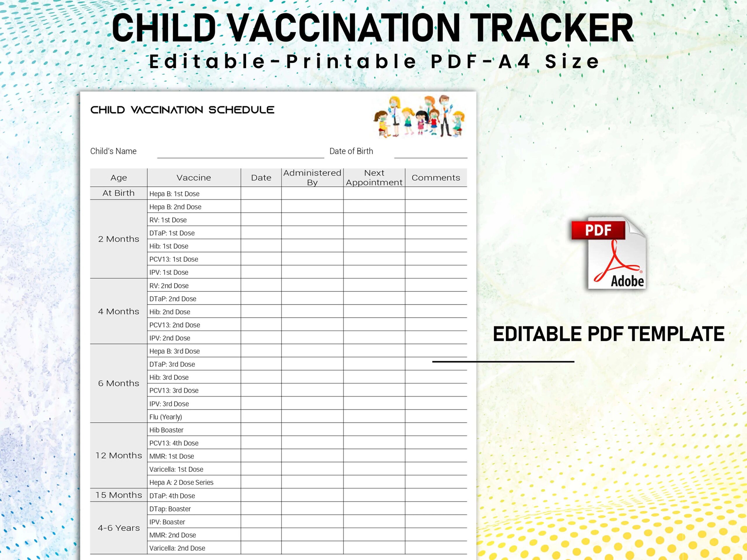 Printable Vaccine Schedule For Kids