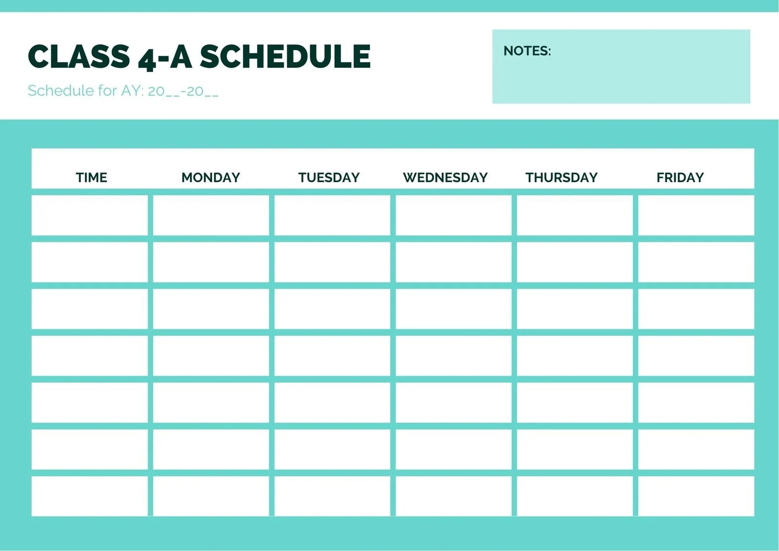Class Schedule Maker Create Free Timetables Online Canva
