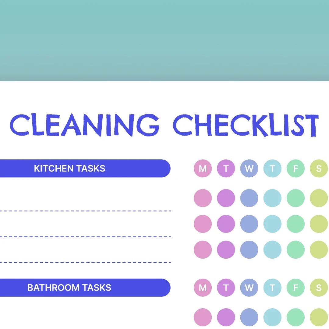 Cleaning Checklist Template Free Printable For Daily Weekly Monthly Tasks