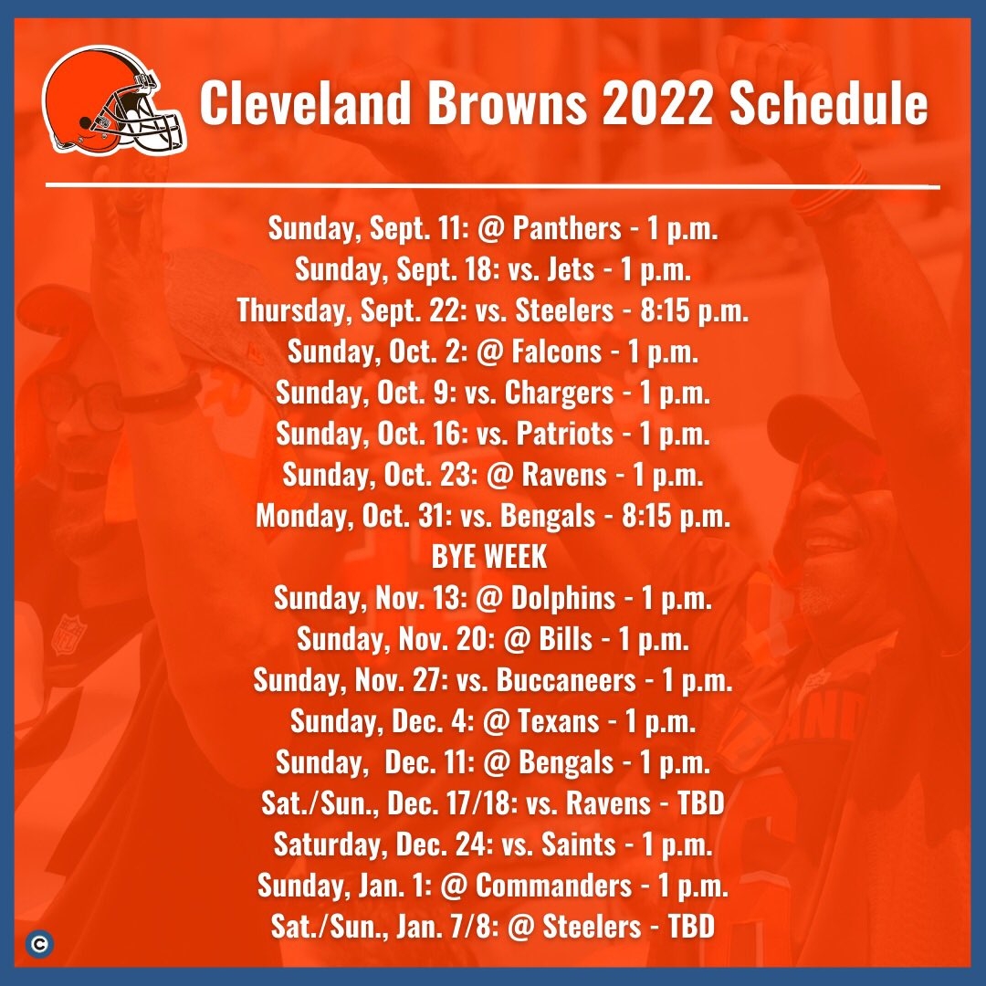Clevelanddotcom On X The 2022 Browns Schedule Has Been Released What Do You Think More Here Https t co AhjItNVIEZ Https t co S21q4DPOdI X