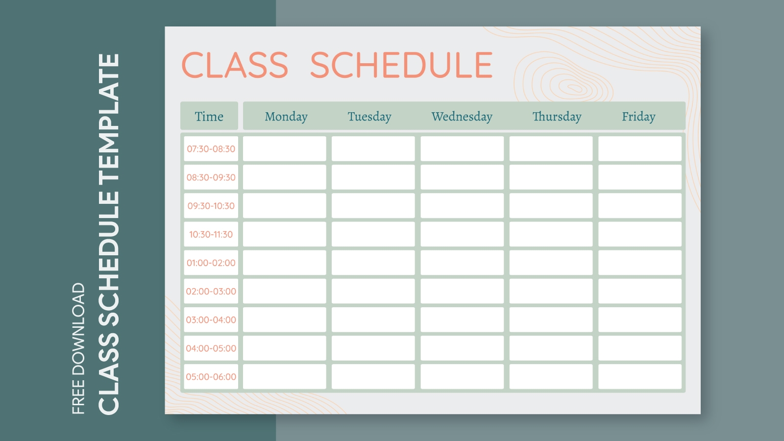 College Student Class Schedule Free Google Docs Template Gdoc io