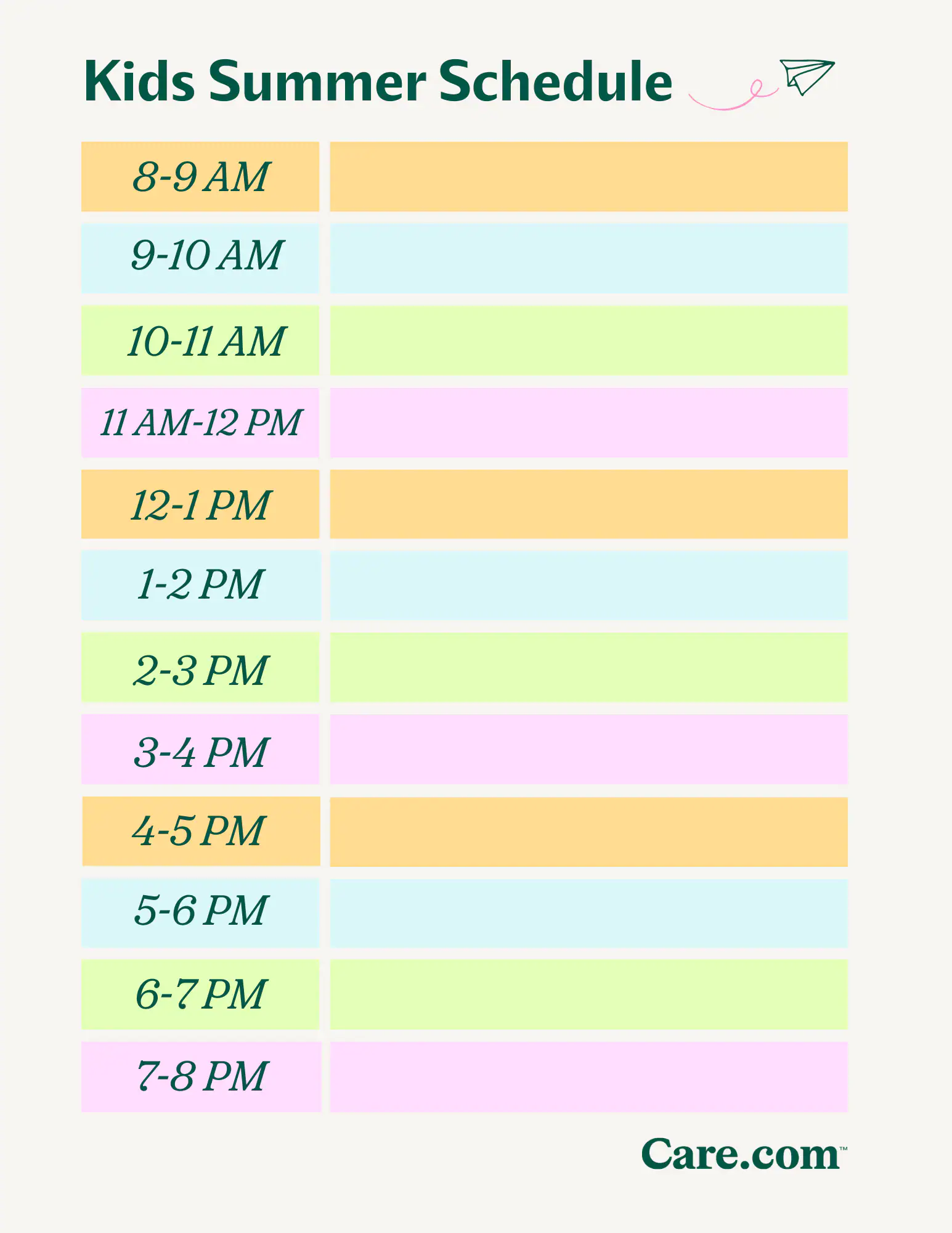 Create A Fun And Exciting Summer Schedule For Kids