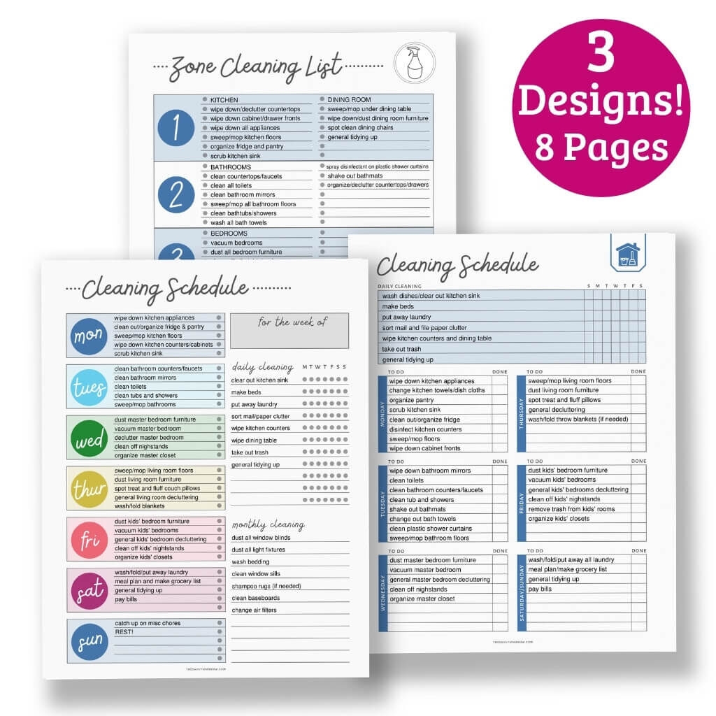 Create A Weekly Cleaning Schedule You Can Stick To Printable Checklist 