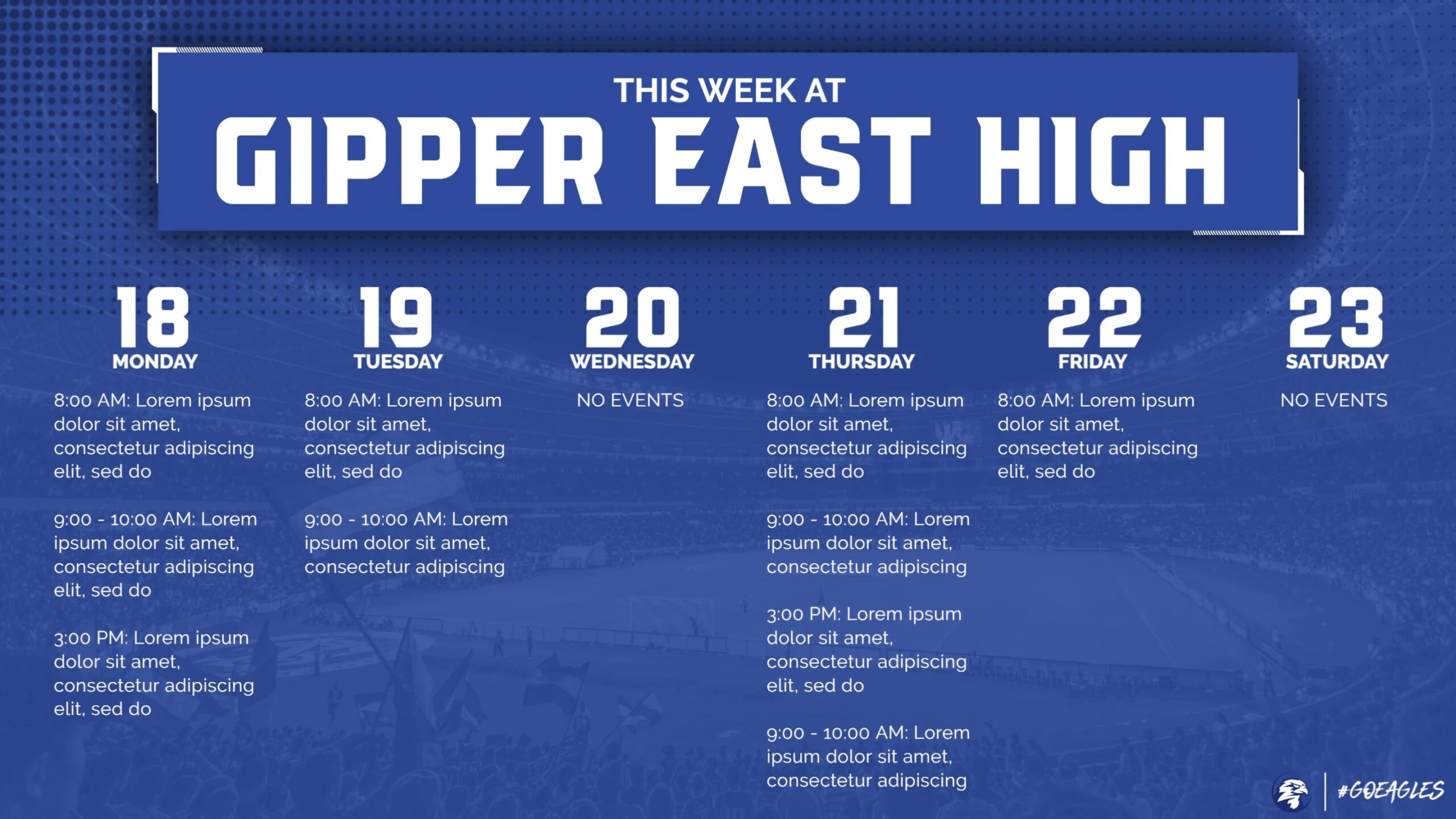 Create Schedule Graphics Gipper