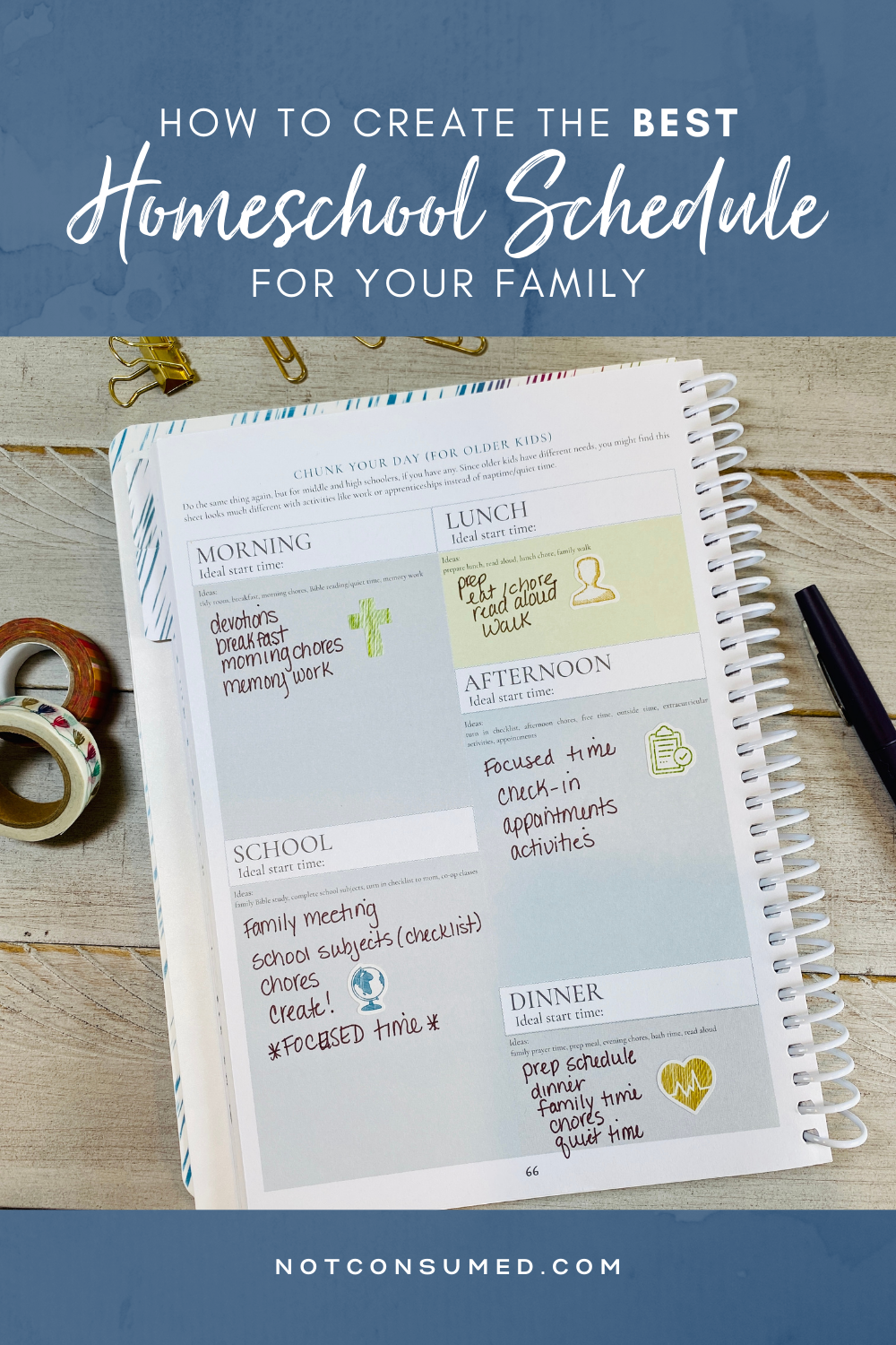 Creating The Best Homeschool Schedule Not Consumed