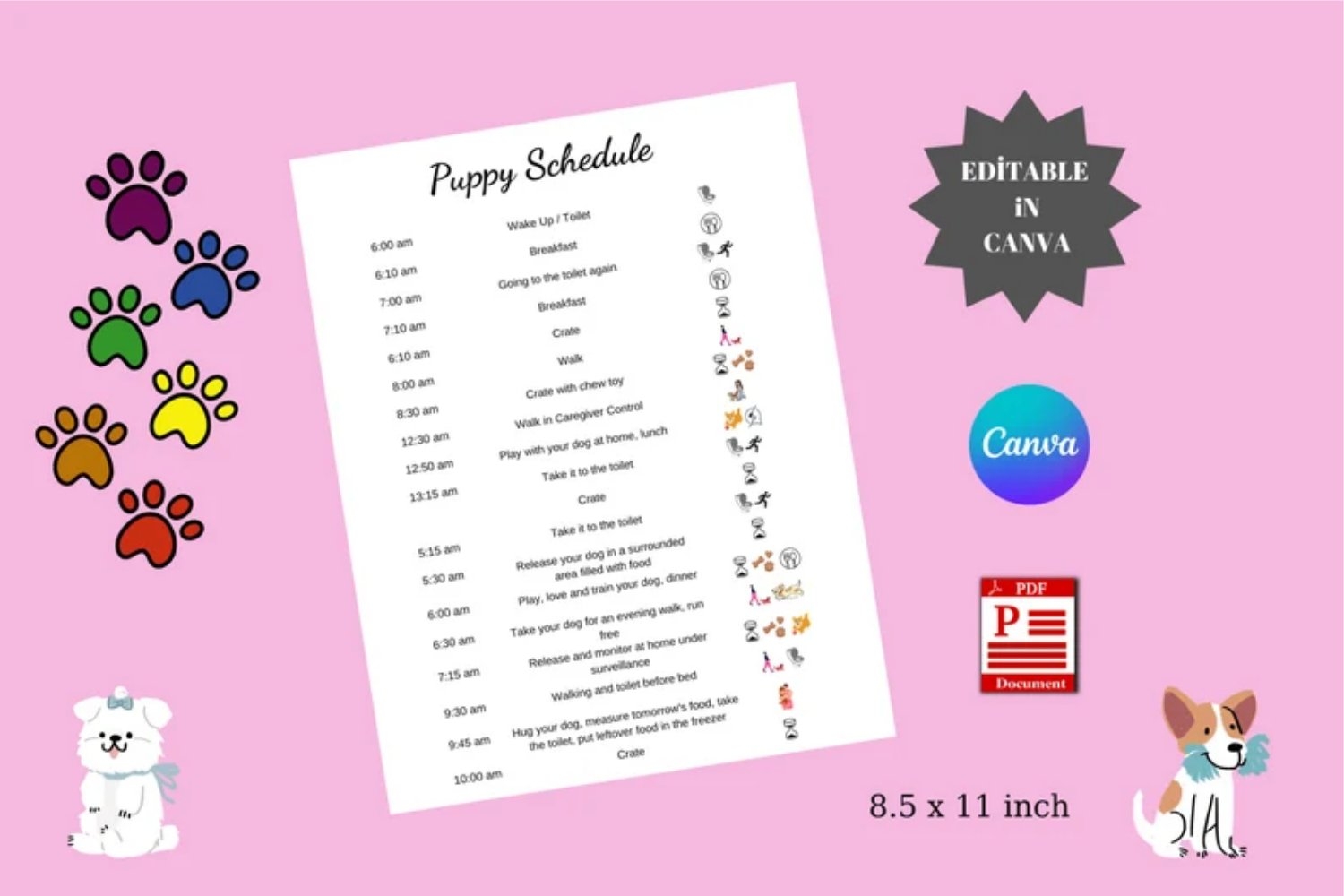 Free Printable Puppy Schedule