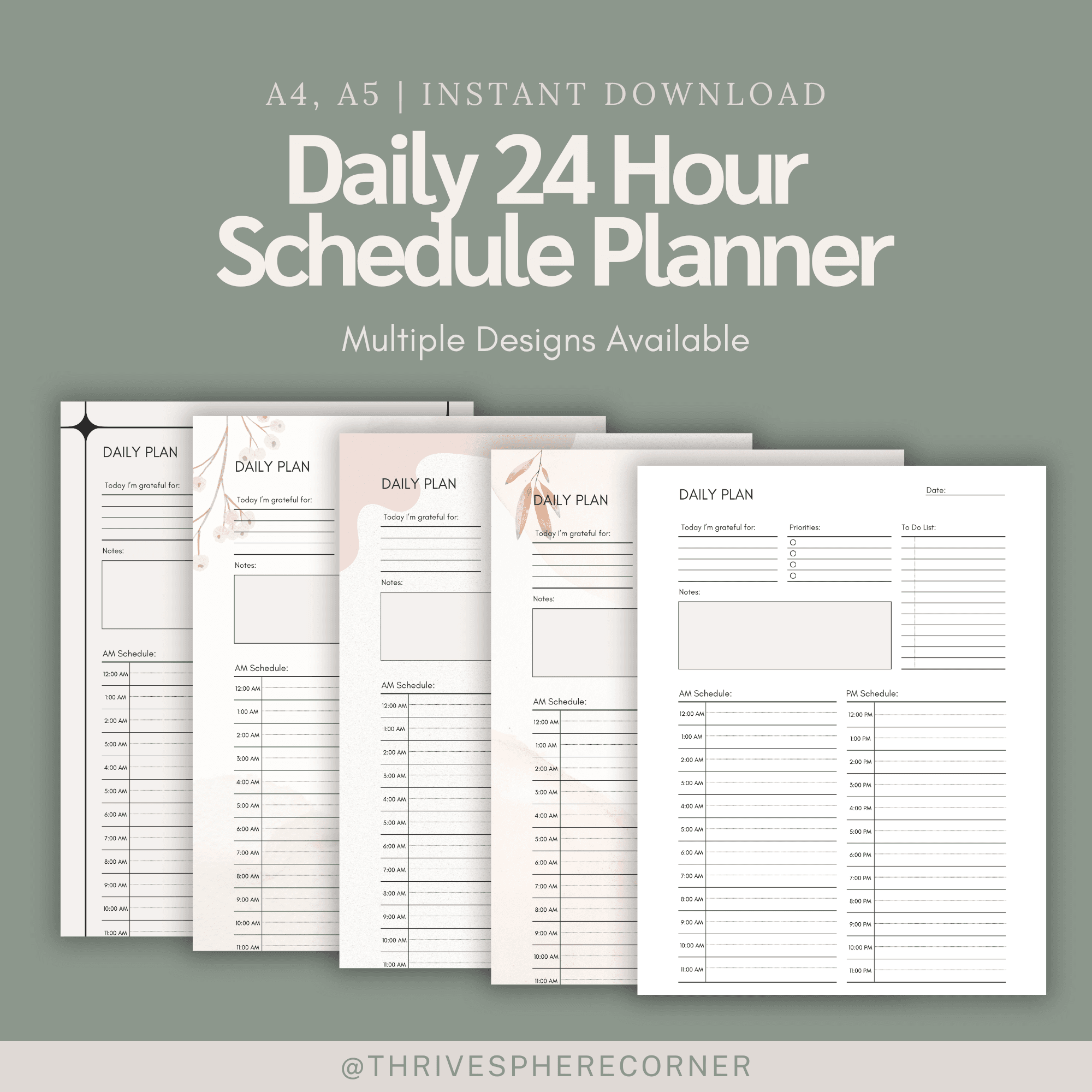 Daily Schedule Printable 24 Hours