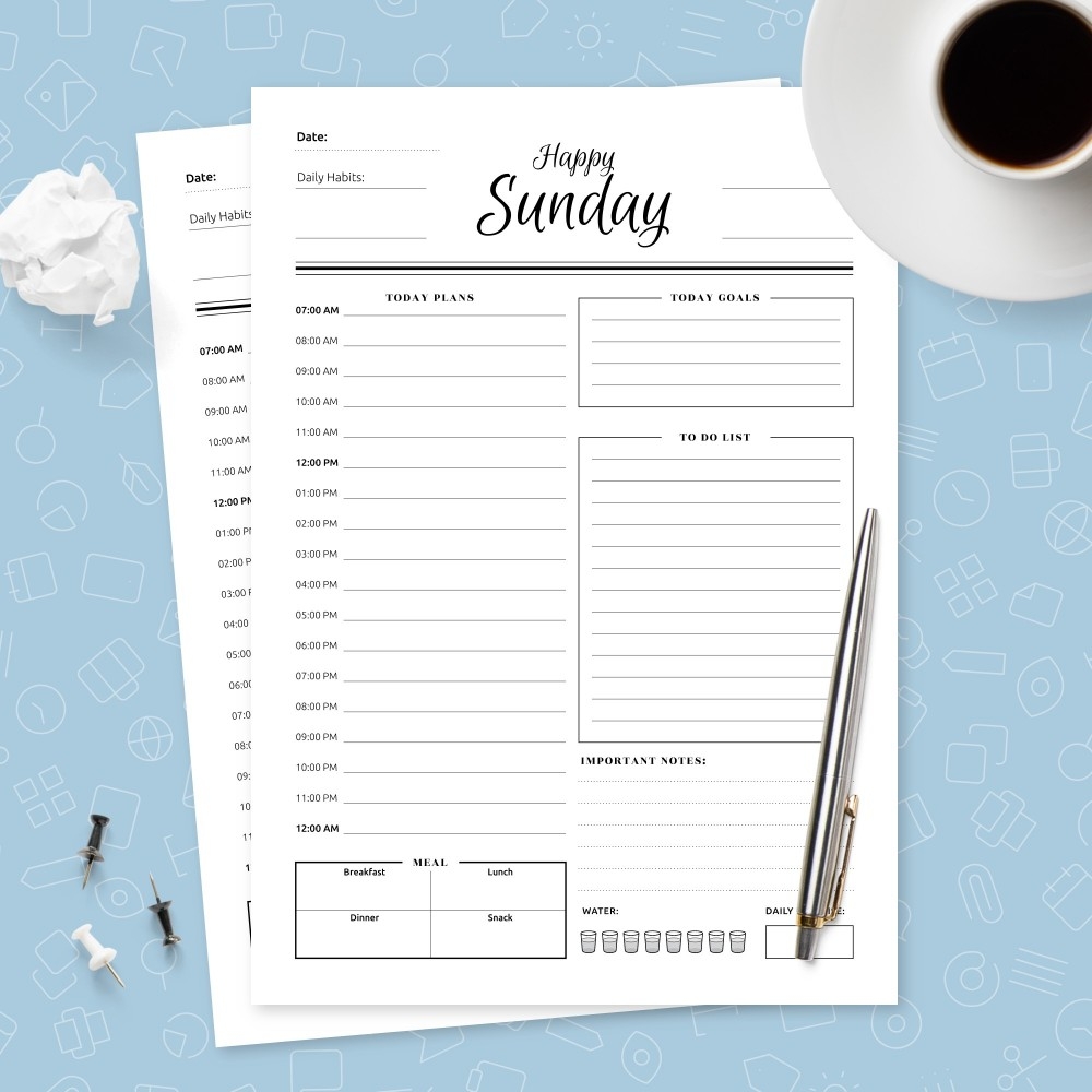 Daily Calendar Schedule Printable