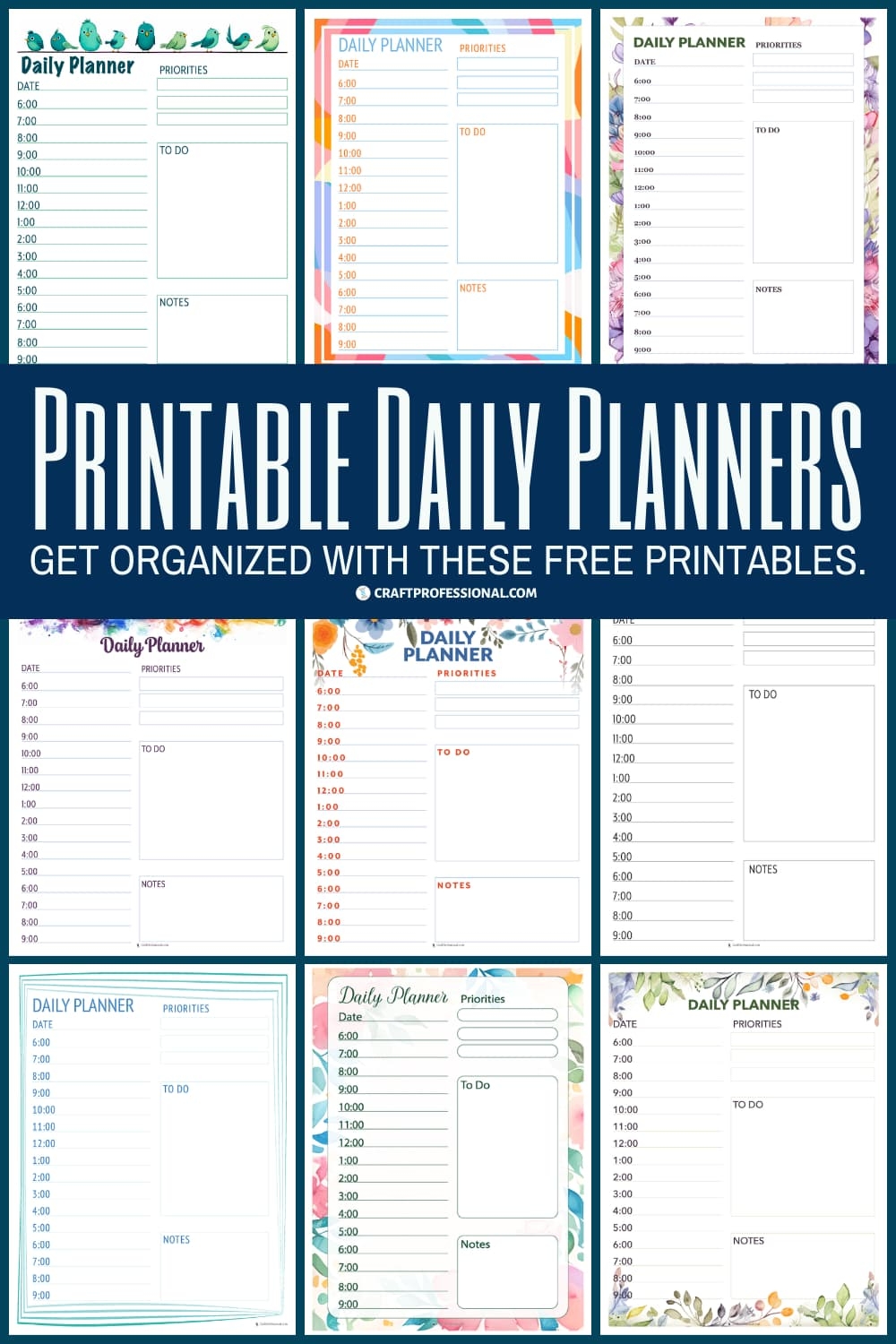 Free Printable Daily Schedule Planner