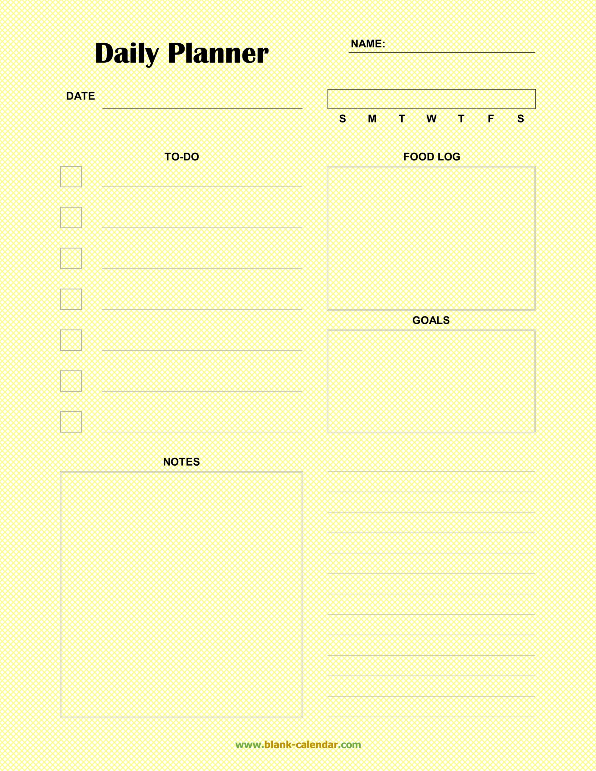 Daily Planner Templates WORD EXCEL PDF 