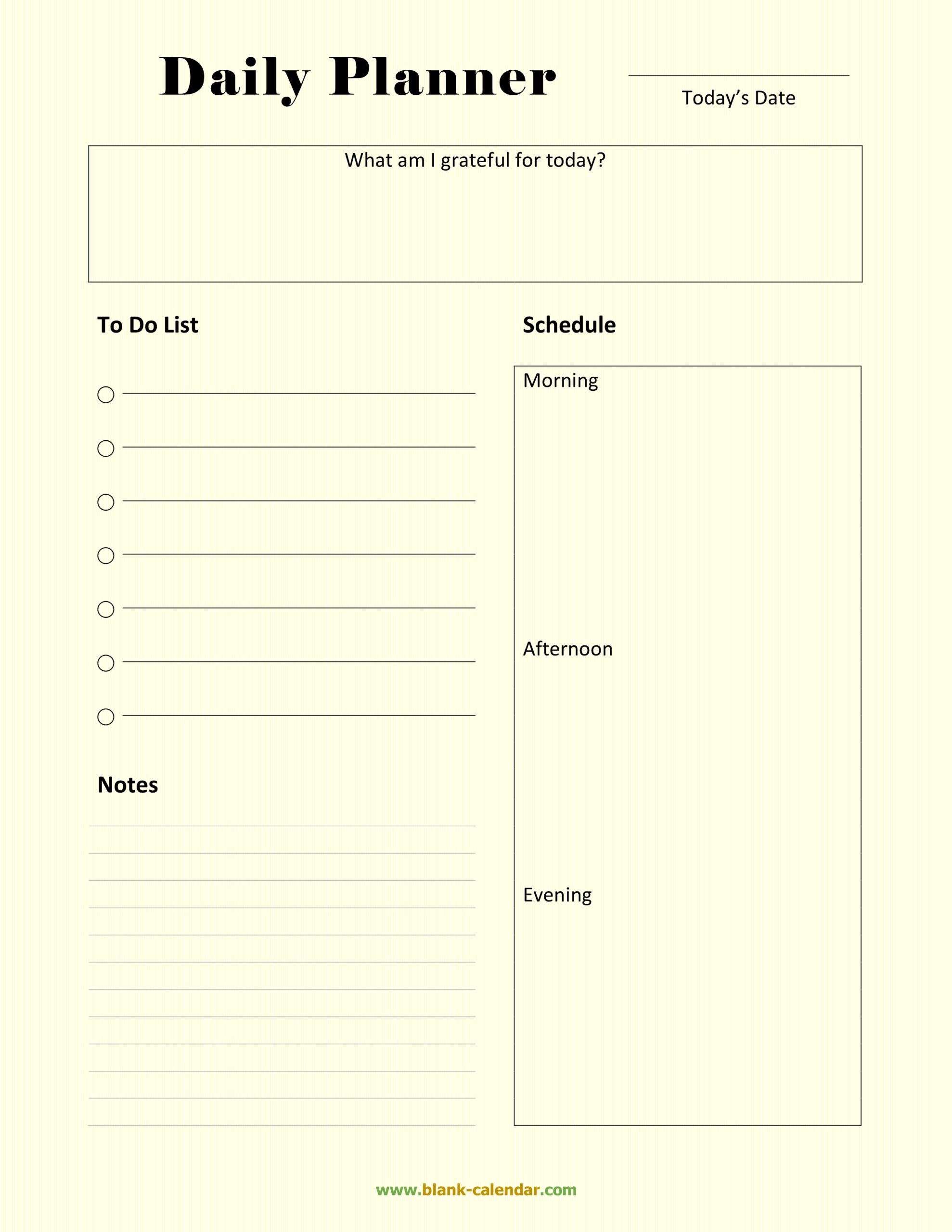 Daily Planner Templates WORD EXCEL PDF 