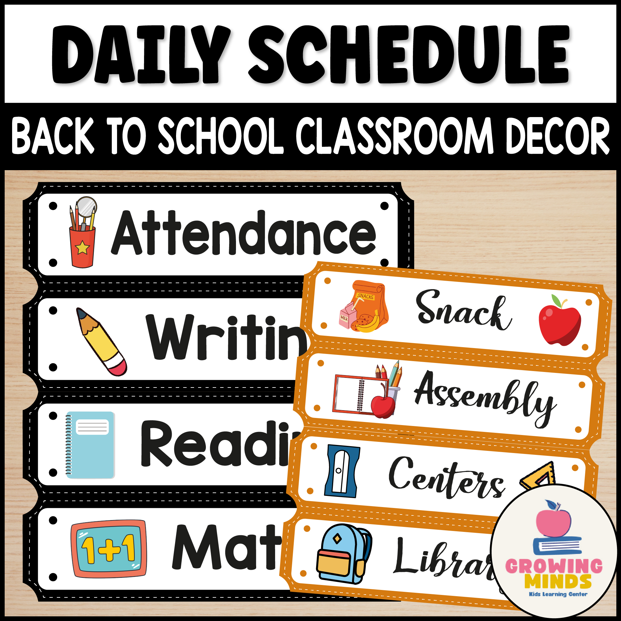 Daily Schedule Cards Classroom Decor theme Back To School Made By Teachers