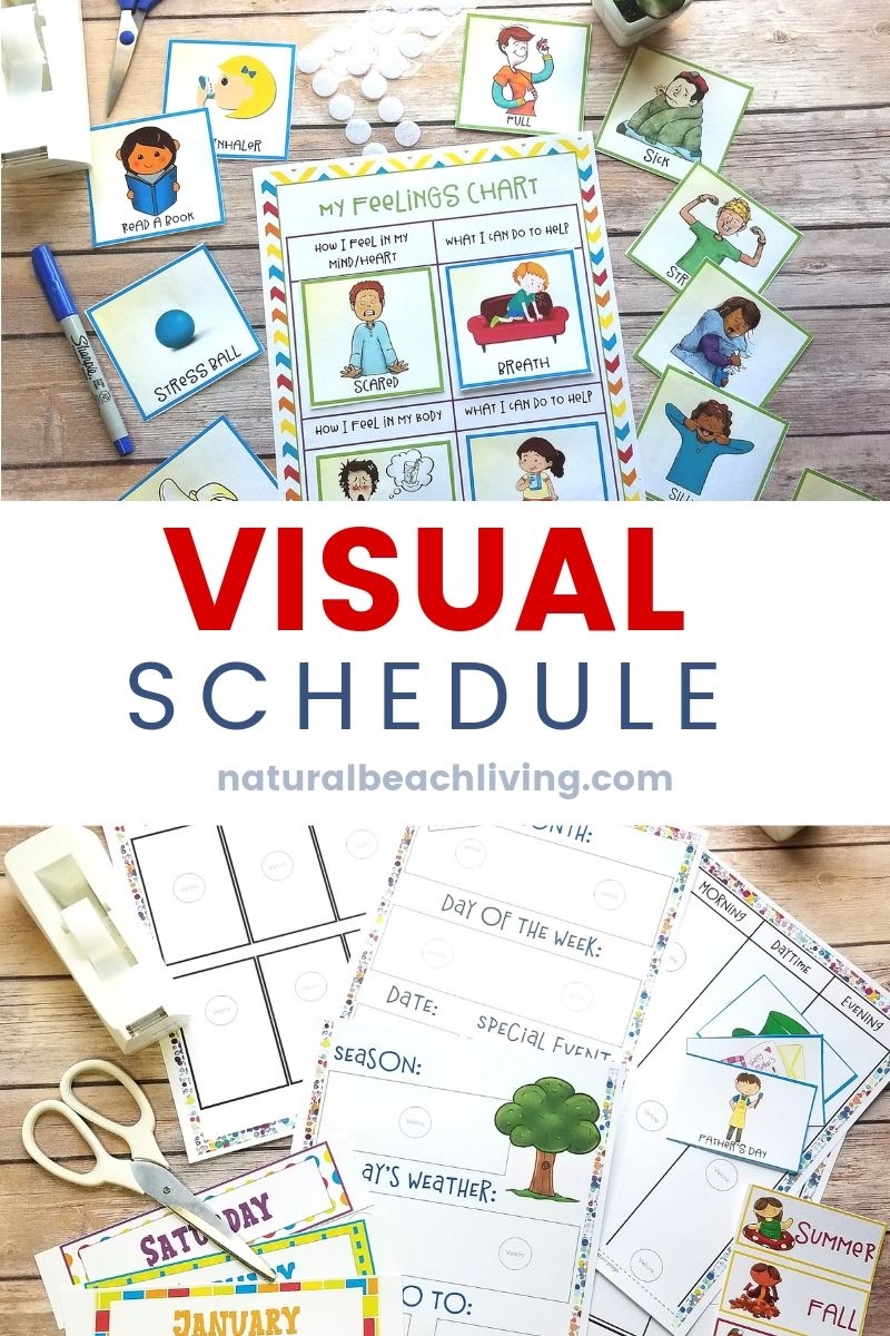 Daily Schedule For Kids Picture Schedule And Autism Visual Schedule Printables Natural Beach Living