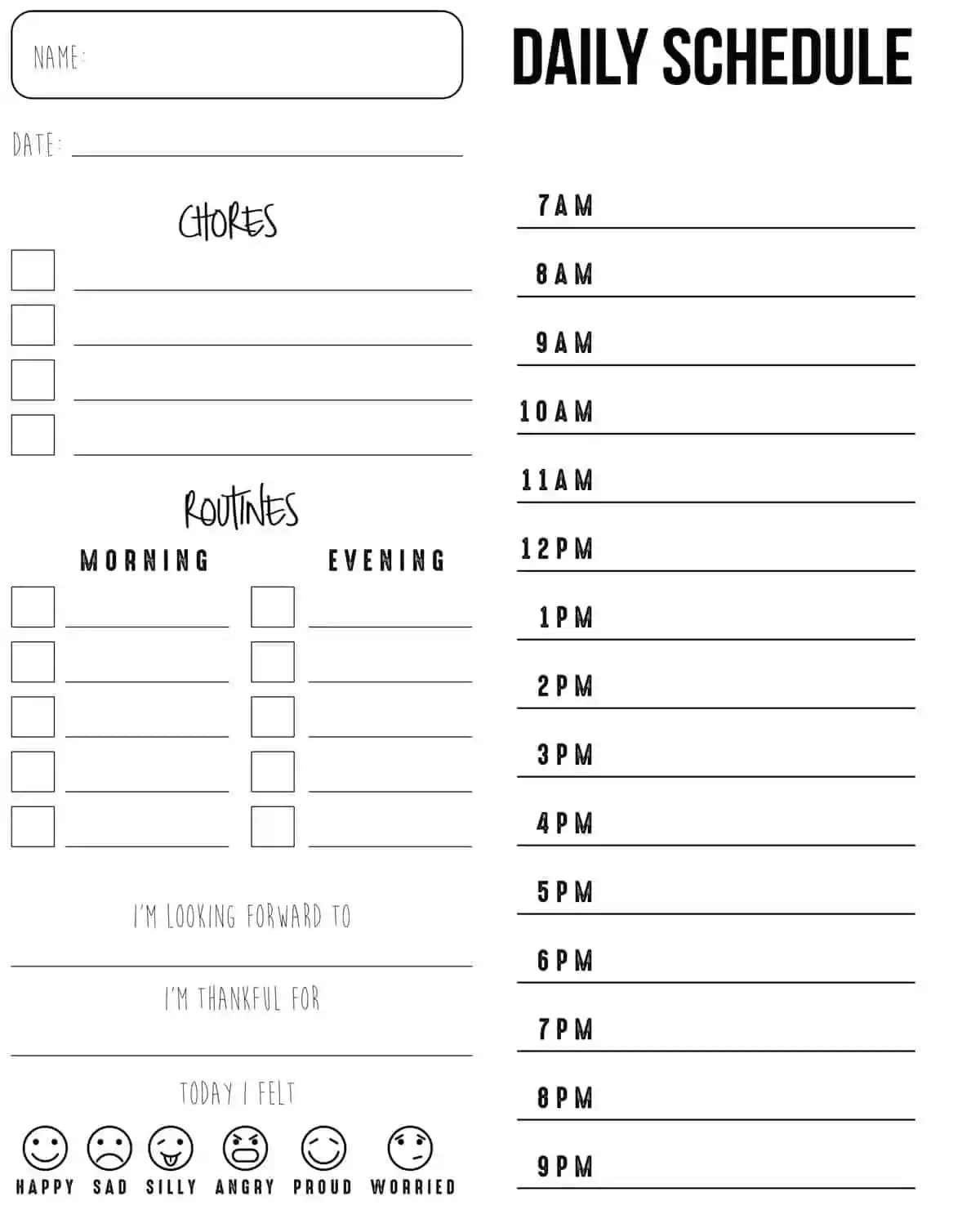 Daily Schedule Skip To My Lou