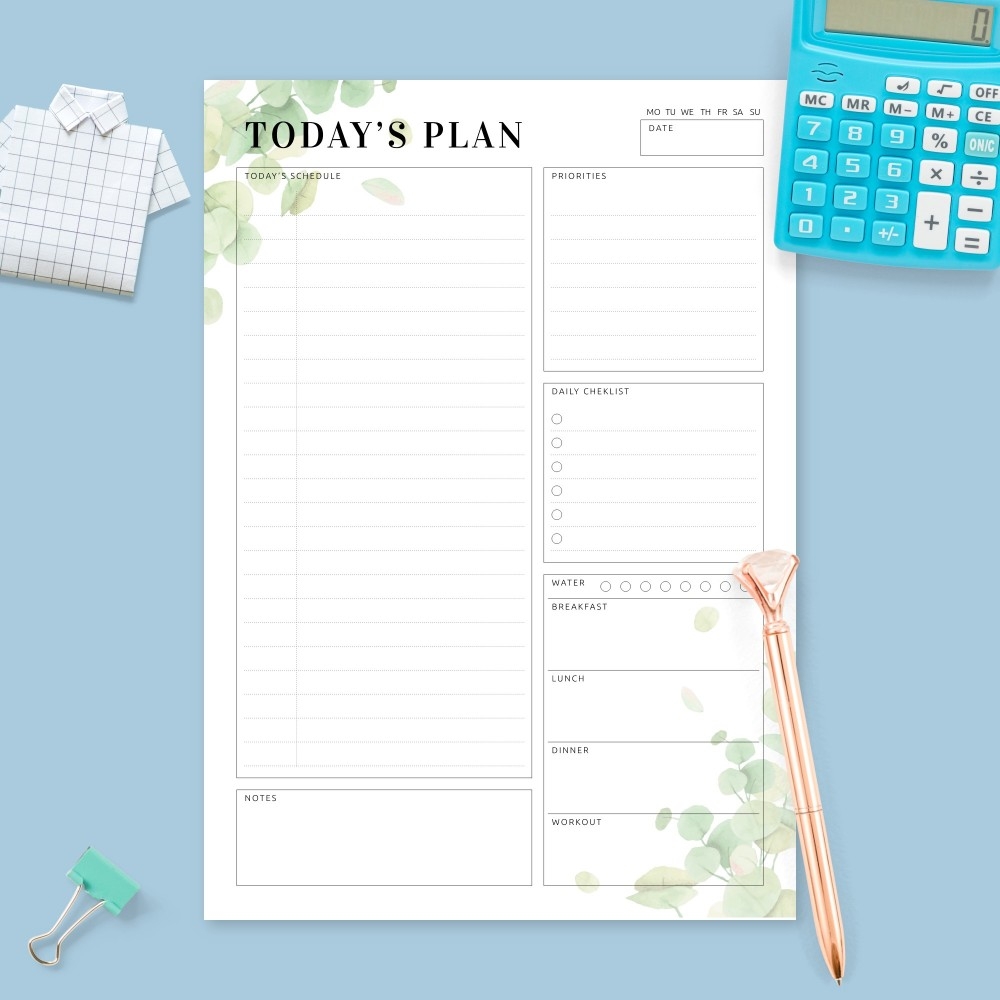 Daily Schedule Templates Download Printable PDF