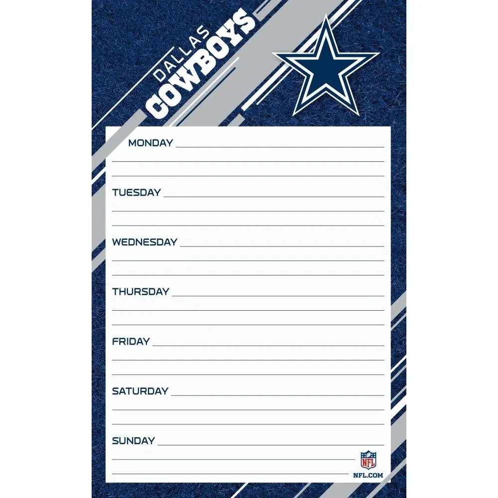 Dallas Cowboys Weekly Planner Calendars