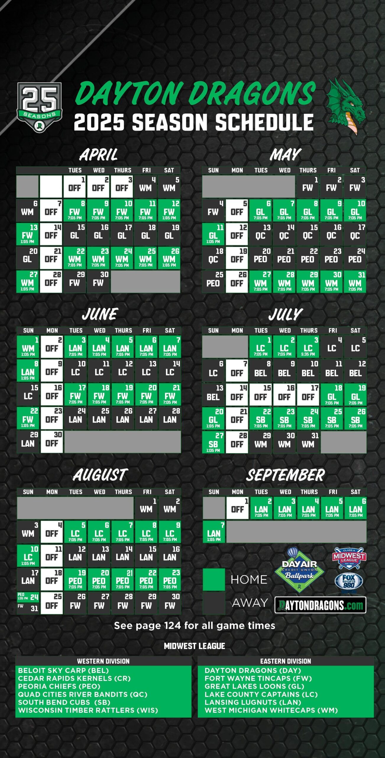 Dayton Dragons 2025 Media Guide By Dayton Dragons Baseball Issuu