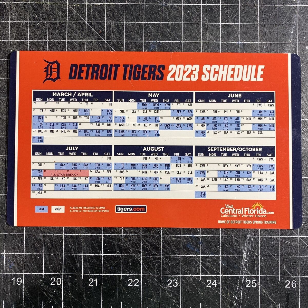 Detroit Tigers 2023 Magnet Schedule SGA EBay