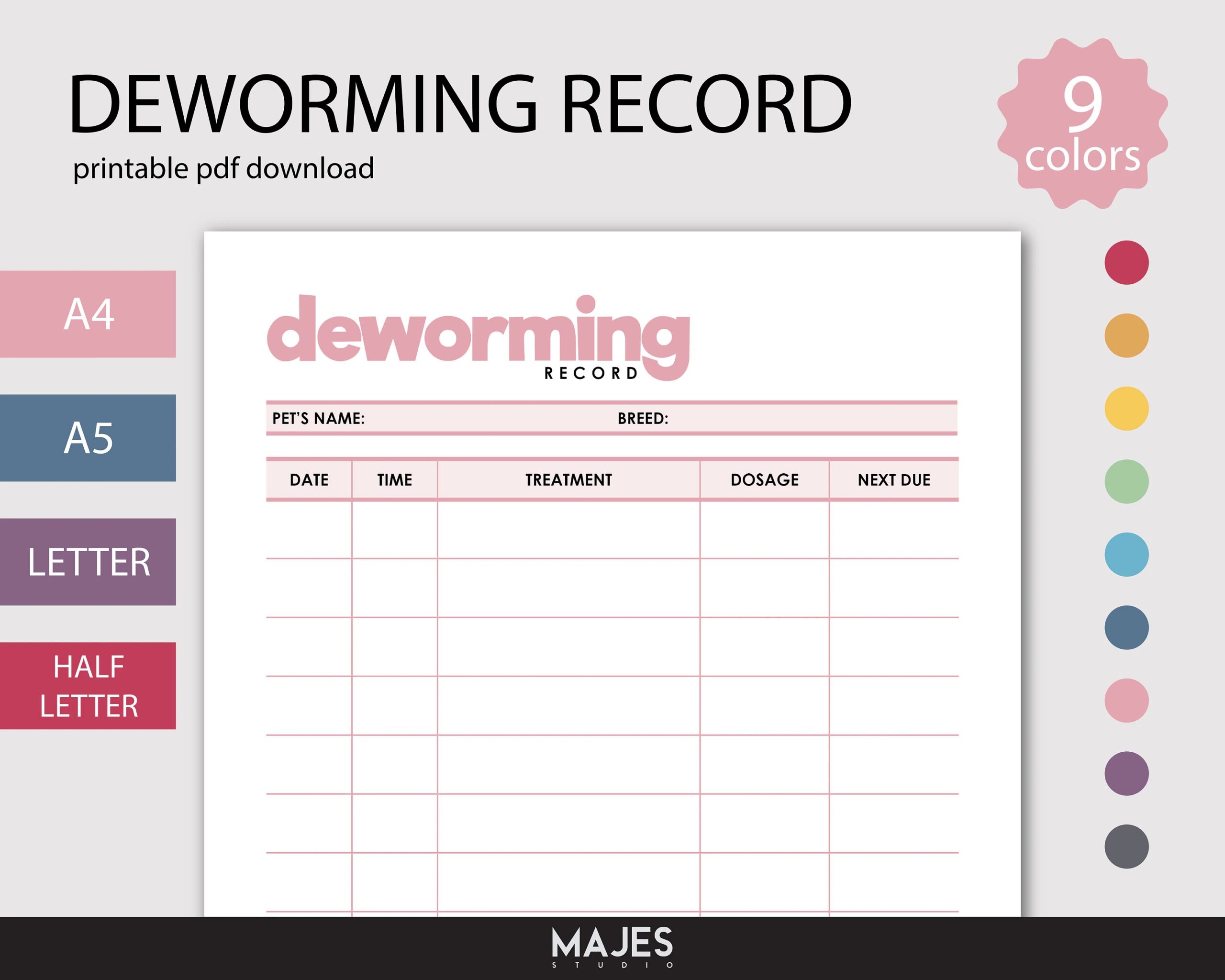 Printable Horse Worming Schedule Uk