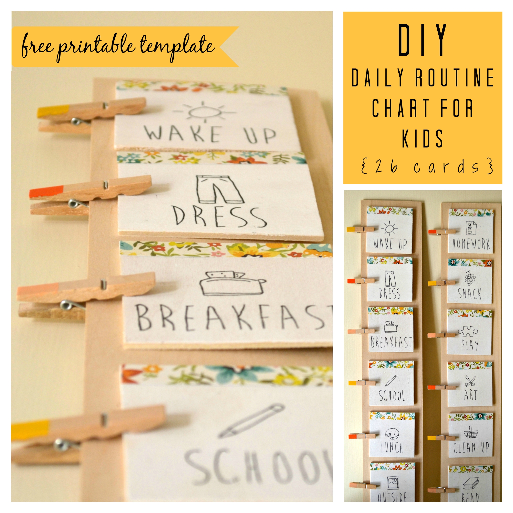 DIY Daily Routine Chart For Kids Listening In The Litany