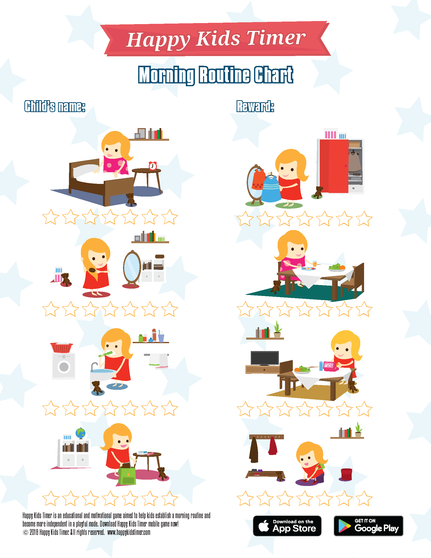 Download Free Printable Morning Routine Chart Download Free Printable Morning Routine Chart