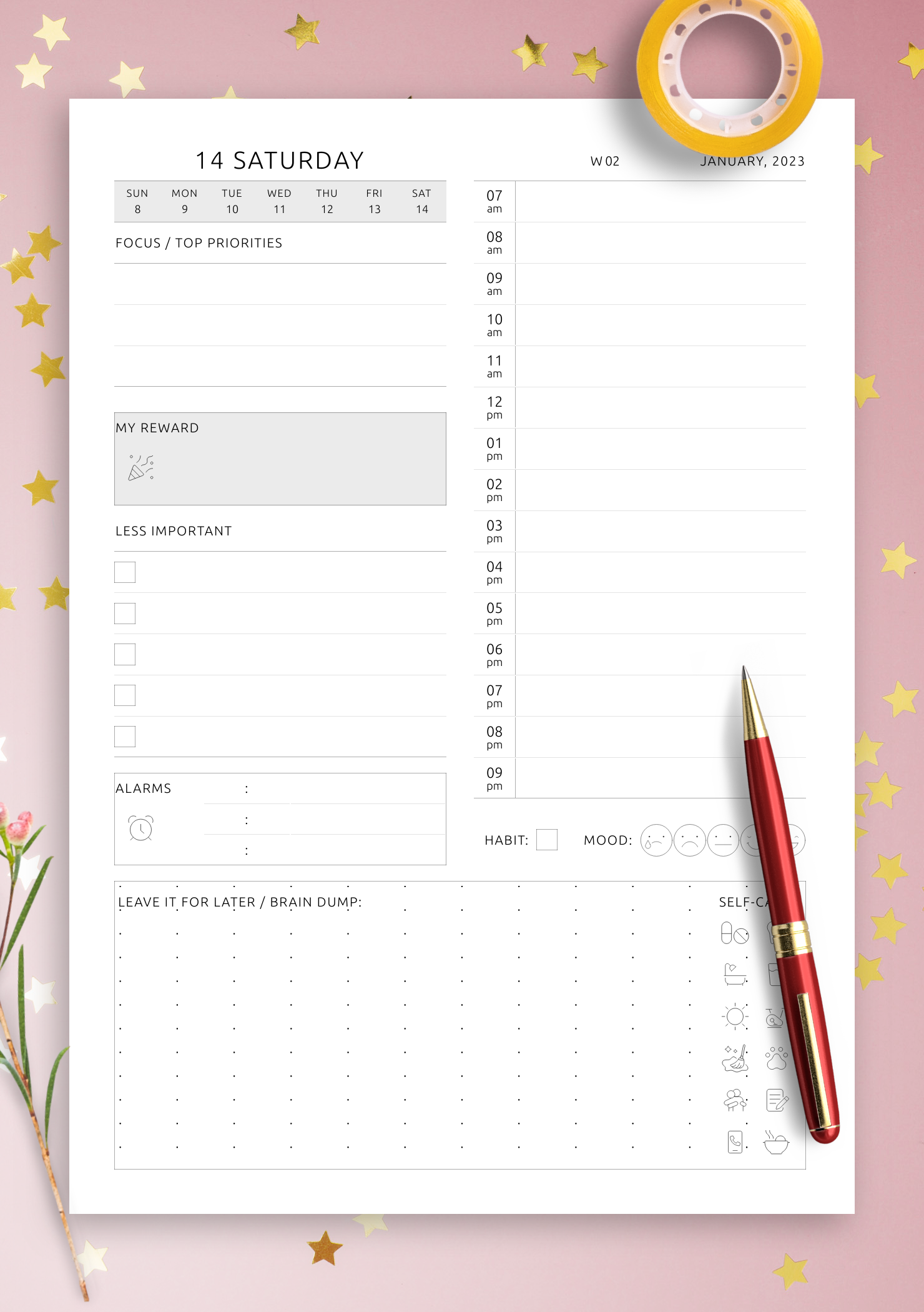 Free Daily Schedule Printable Pdf