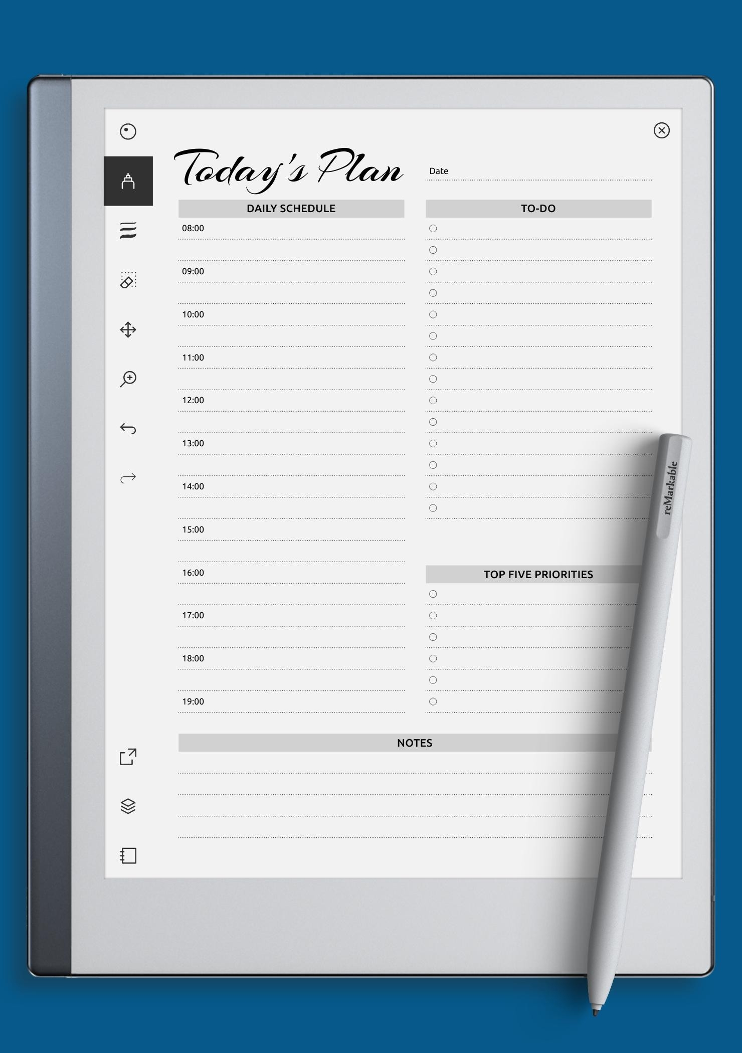 Daily Schedule Hourly Printable