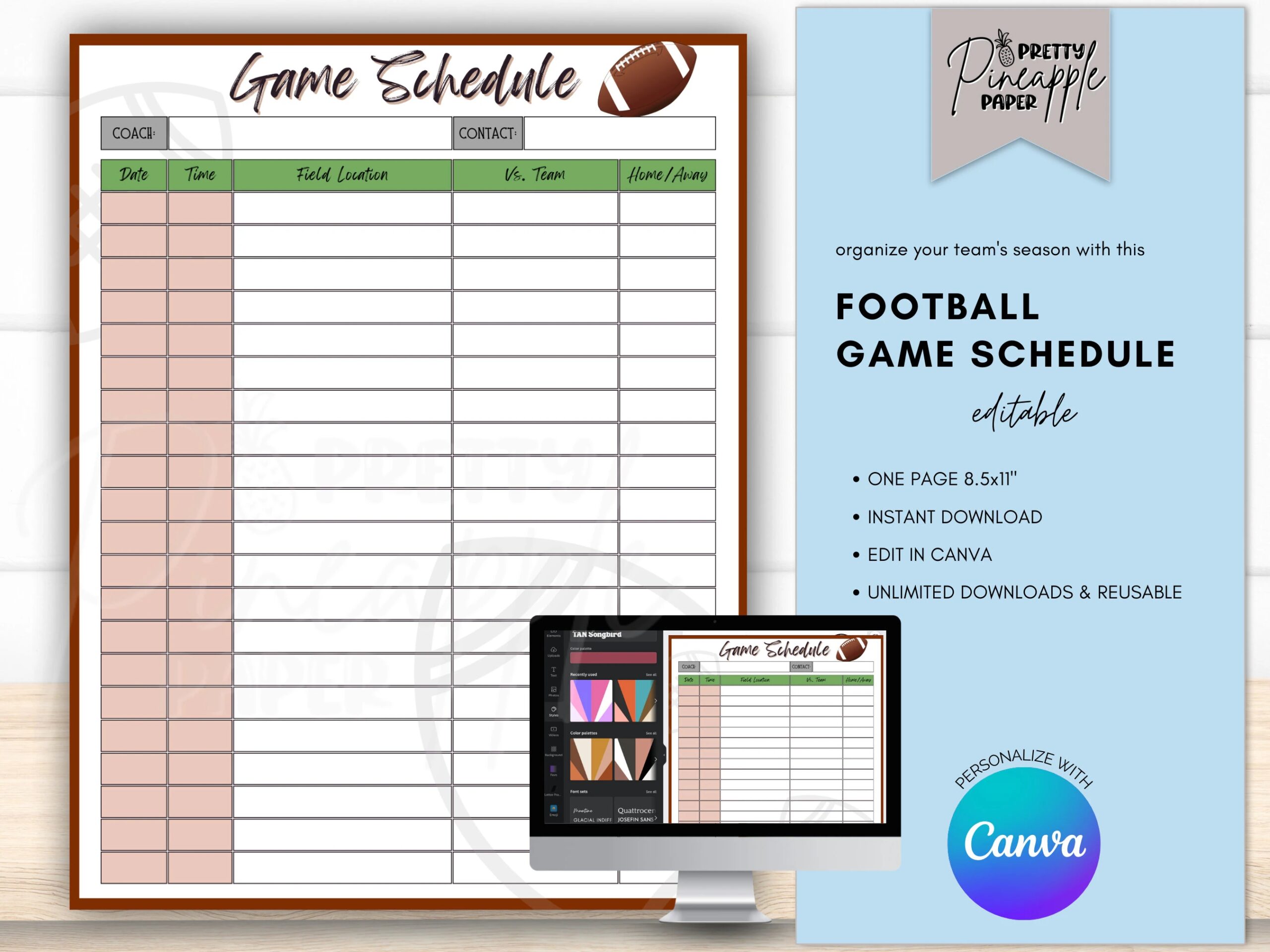 Free Printable Nfl Schedule