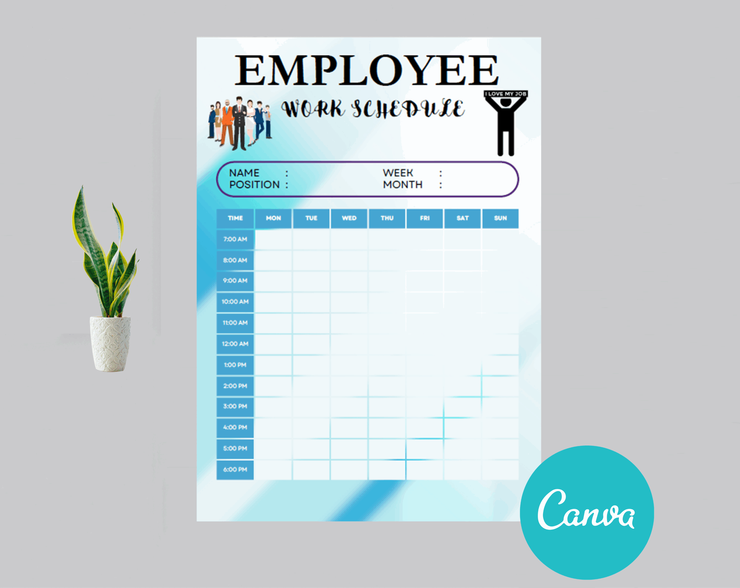 Employee Work Schedule Planner Eloquens