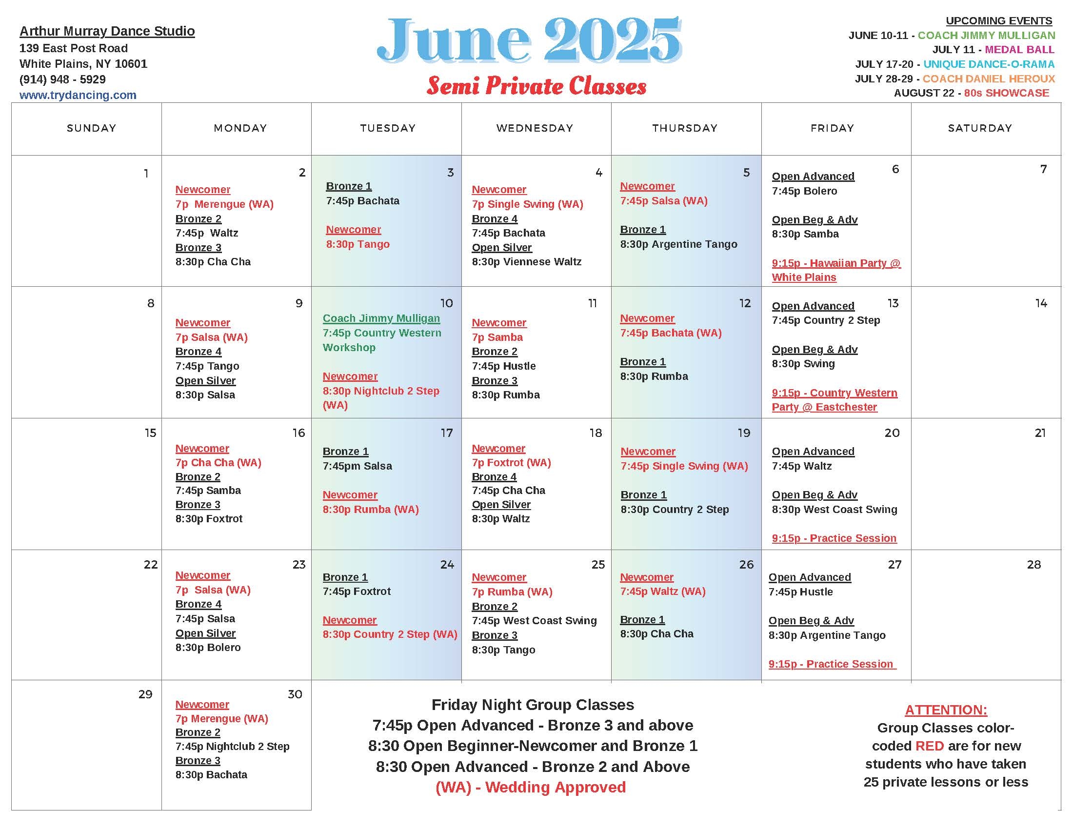 Event Calendar Arthur Murray Dance Studio In White Plains NY