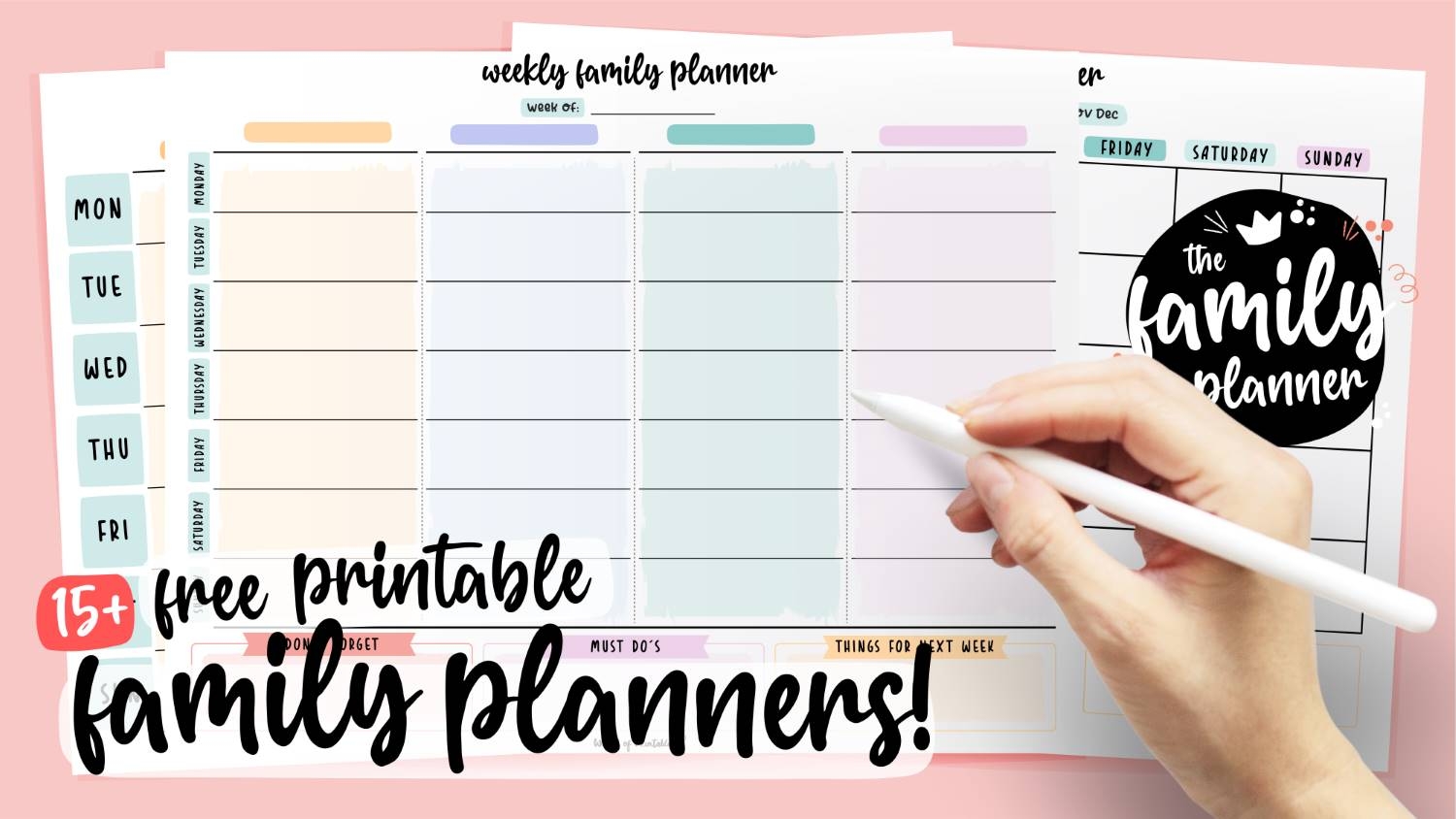 Free Printable Weekly Schedule Calendar