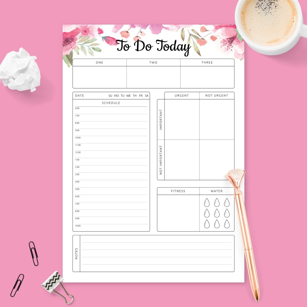 Hourly Day Schedule Printable