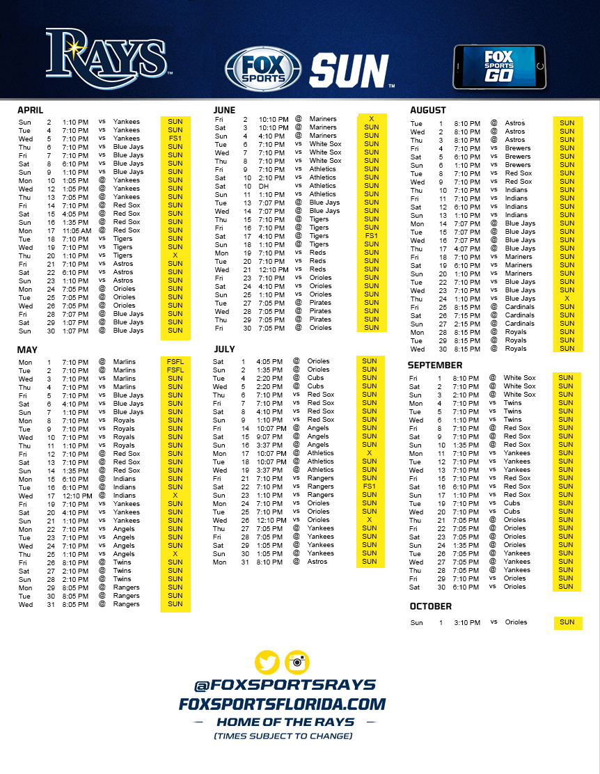 Printable Sports Tv Schedule