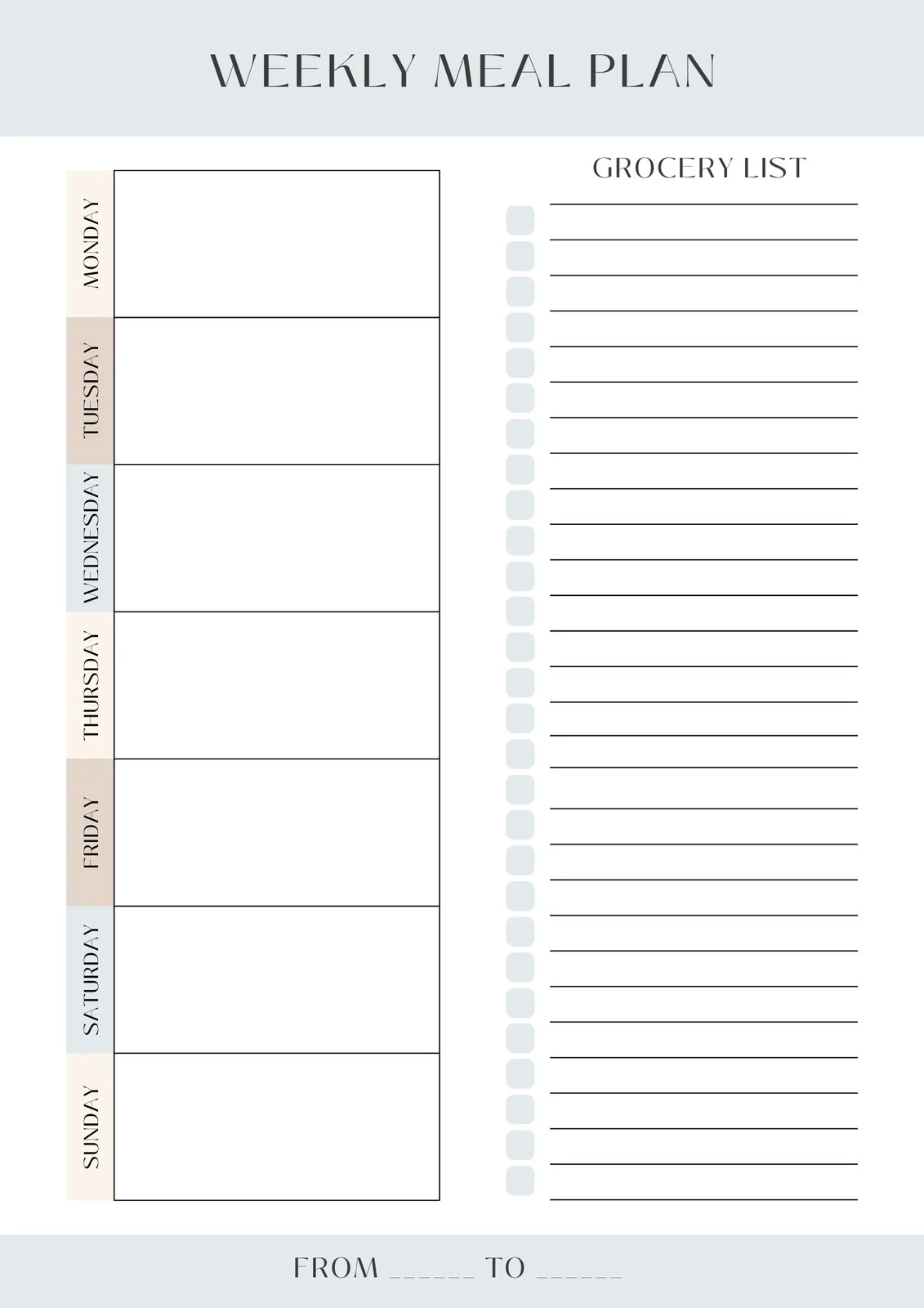 Free And Customizable Weekly Planner Templates Canva