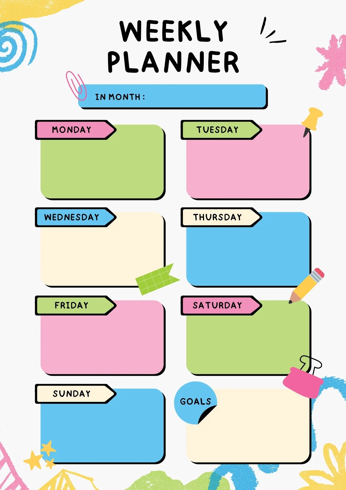 Free Printable Schedule Template Daily