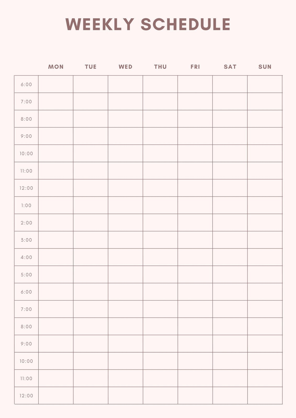 Free And Customizable Weekly Planner Templates Canva