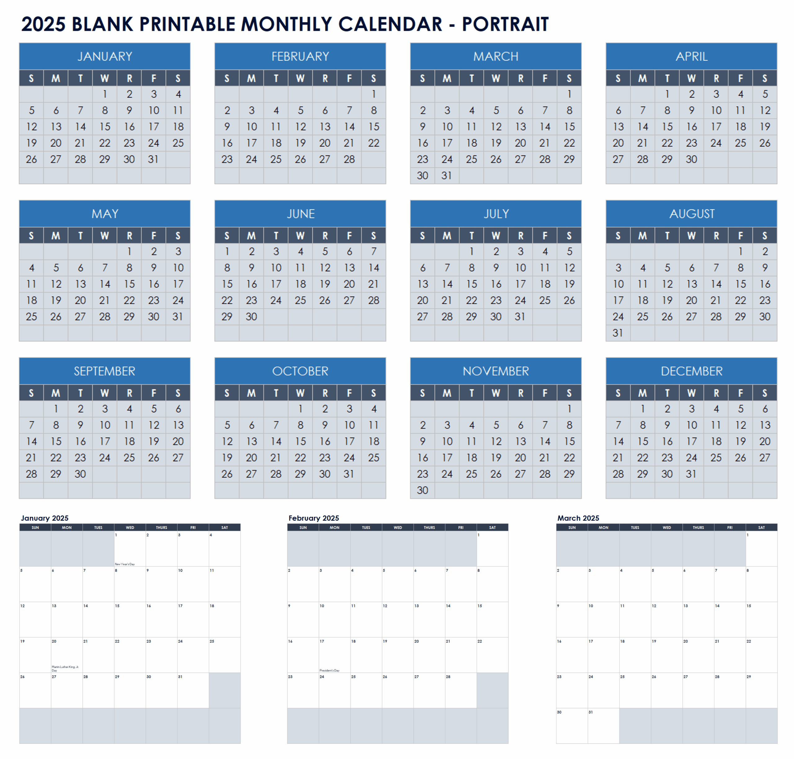 Printable Schedules Monthly