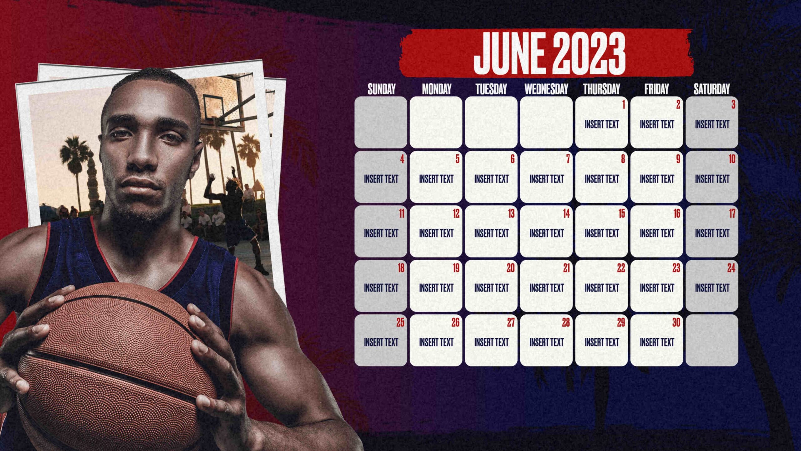 Free Customizeable Basketball Schedule Graphic Templates