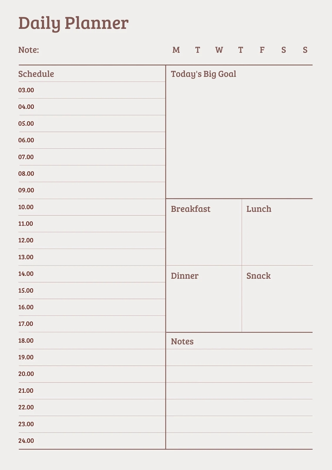 Free Daily Planner Templates To Customize Canva