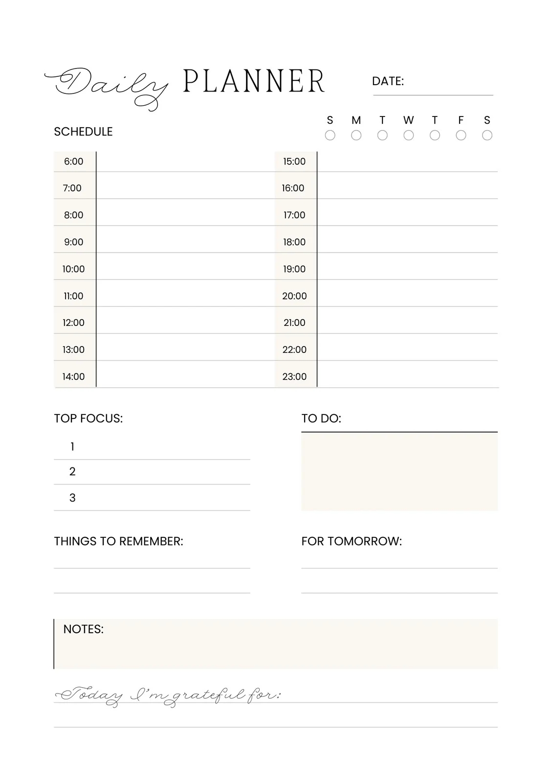 Free Daily Planner Templates To Customize Canva