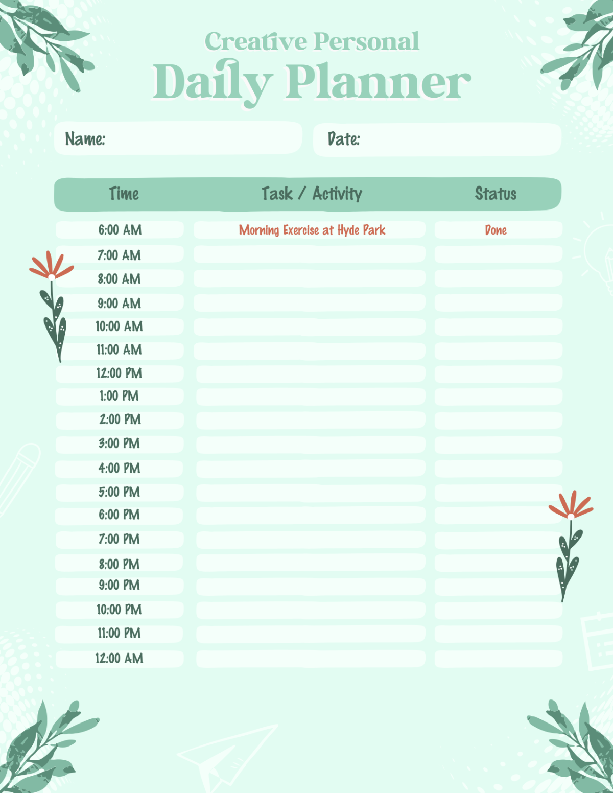 Free Daily Planner Templates To Customize Online