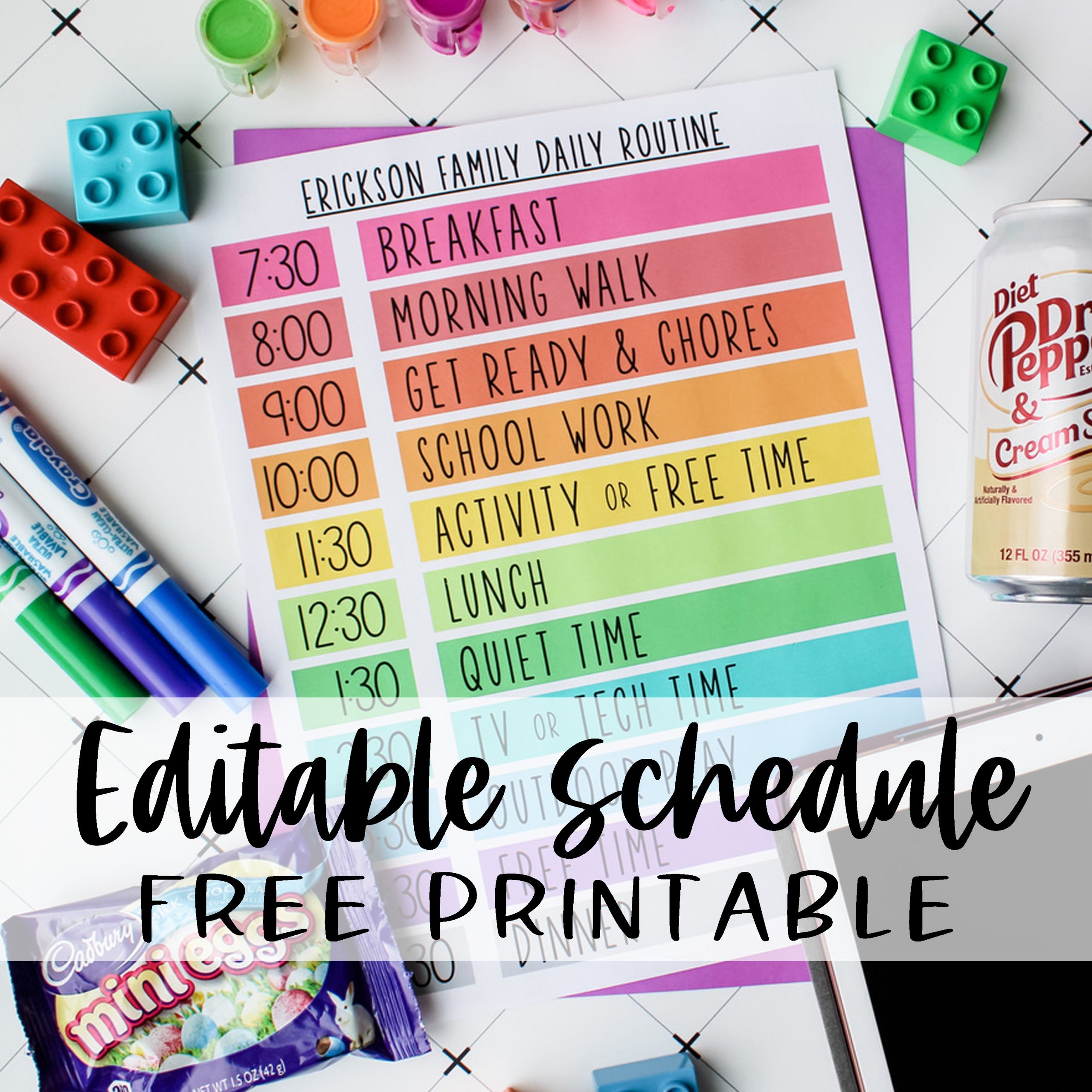 Free Daily Schedule The Teacher Wife
