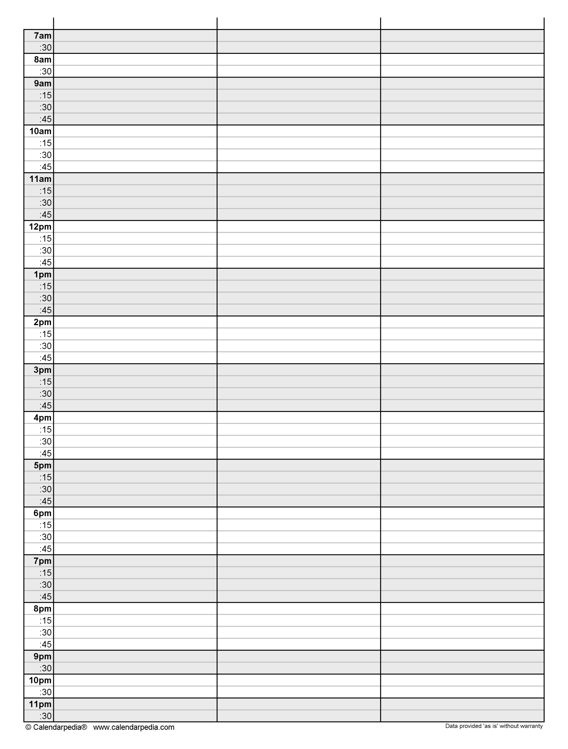 Free Daily Schedules In PDF Format 30 Templates Worksheets Library