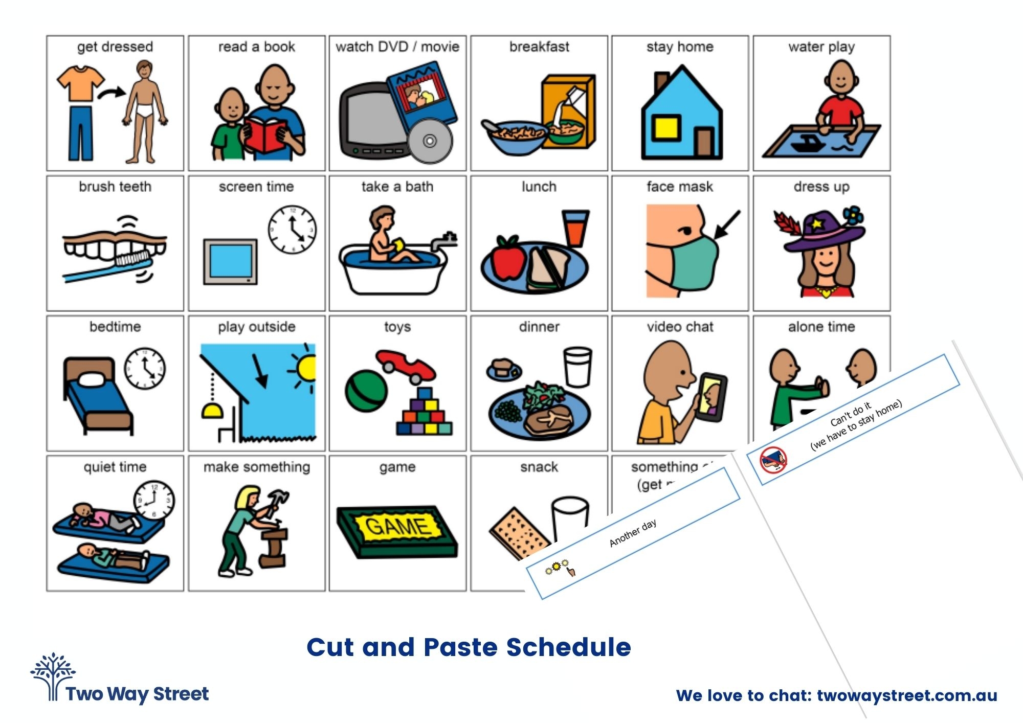 FREE Isolation Visual Schedule Two Way Street Online