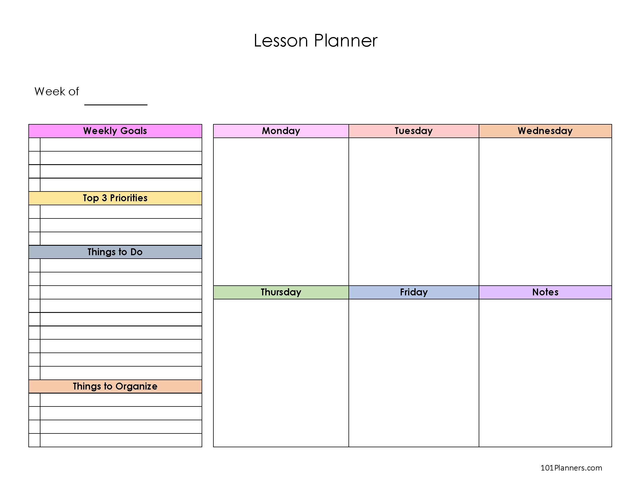 Free Printable Weekly Schedule Template Word